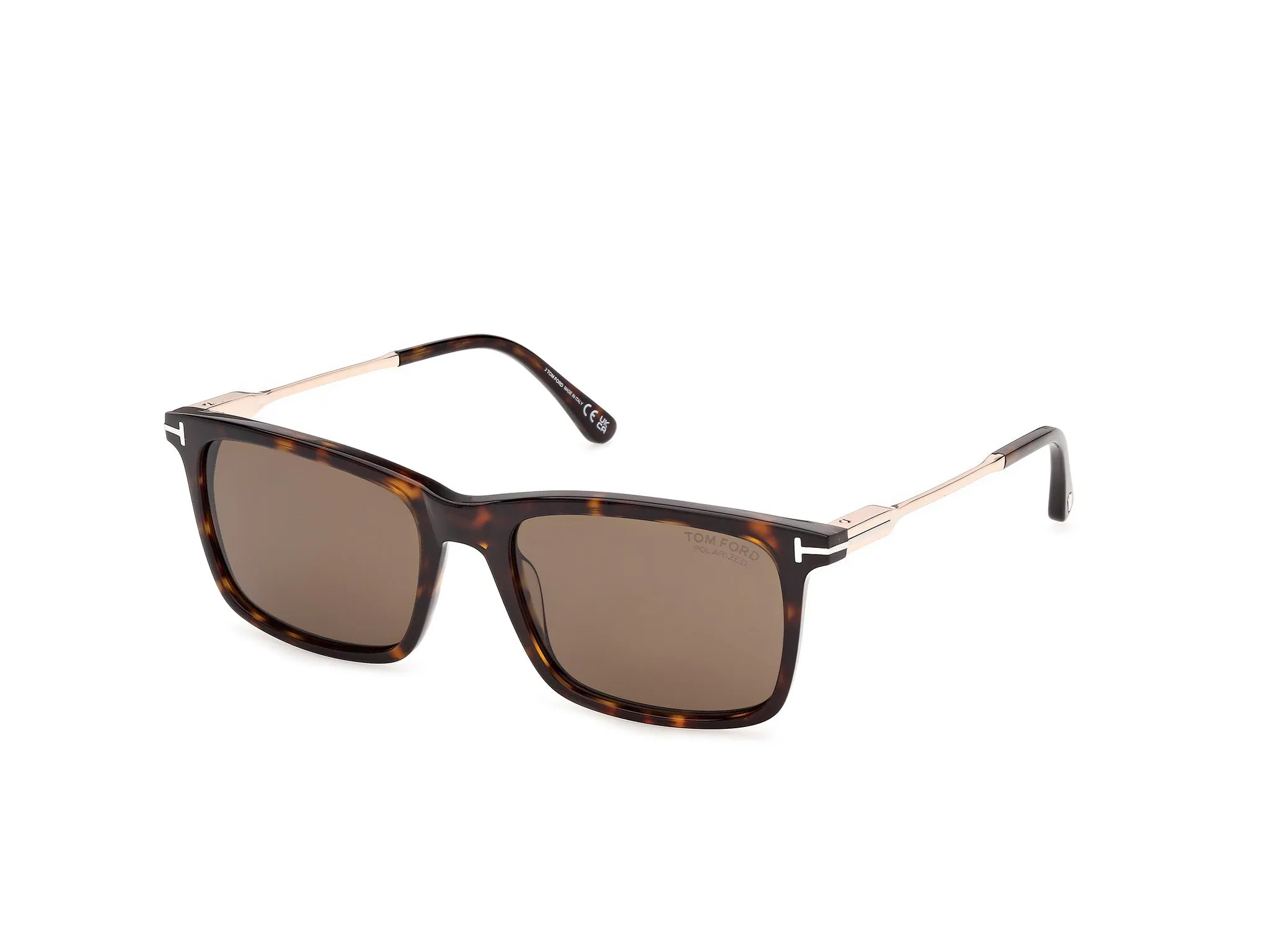 TOM FORD FT1409 LEE-02 52H Occhiali da sole Acetato Havana Marrone Squadrata Polarizzata - immagine 1