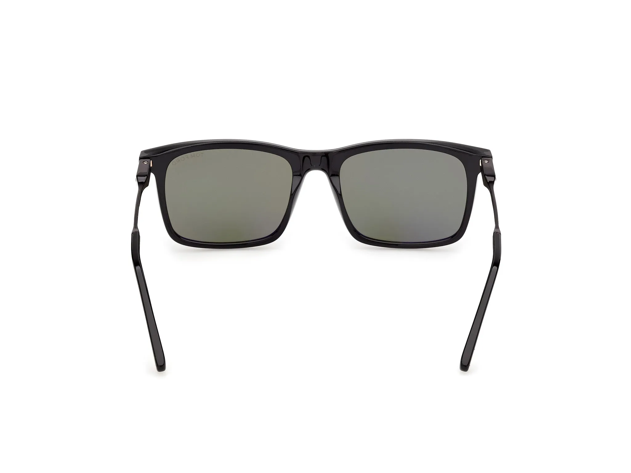 TOM FORD FT1409 LEE-02 01N Occhiali da sole Acetato Nero Verde Squadrata Normale - immagine 4