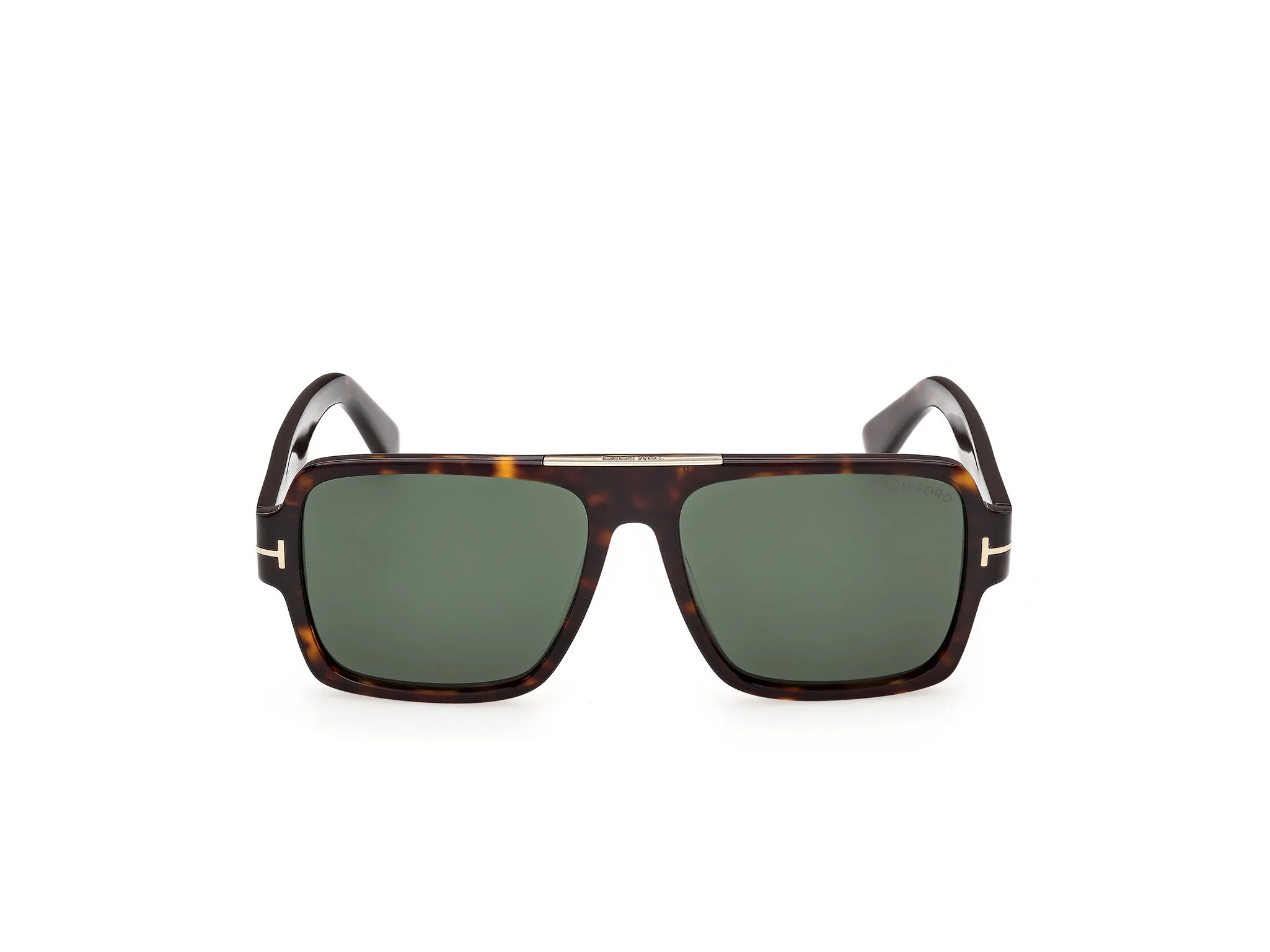 TOM FORD FT1408 SEAN-02 52N Occhiali da sole Acetato Havana Verde Squadrata Normale - immagine 2