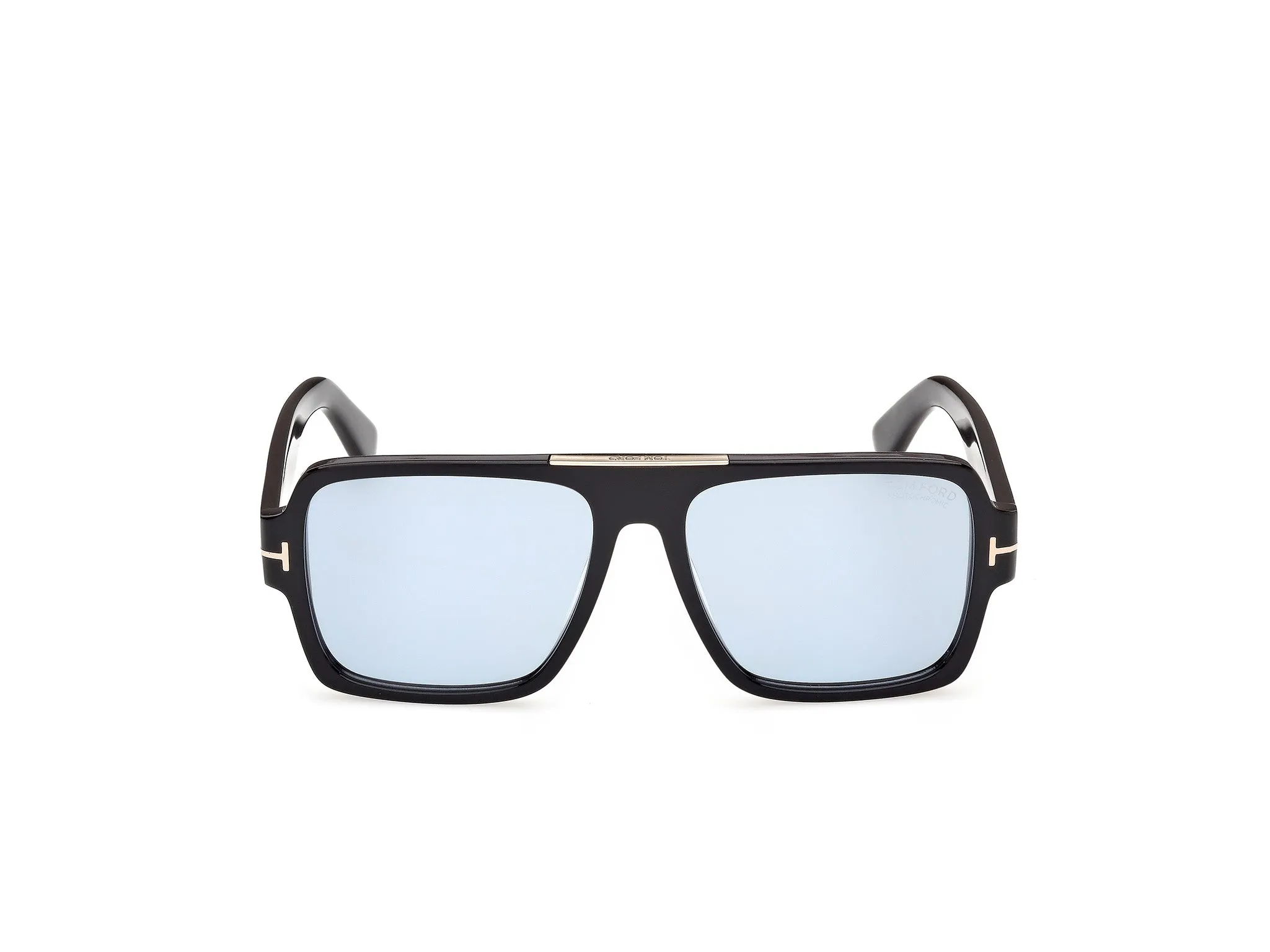 TOM FORD FT1408 SEAN-02 01V Occhiali da sole Acetato Nero Blu Squadrata Fotocromatiche - immagine 2