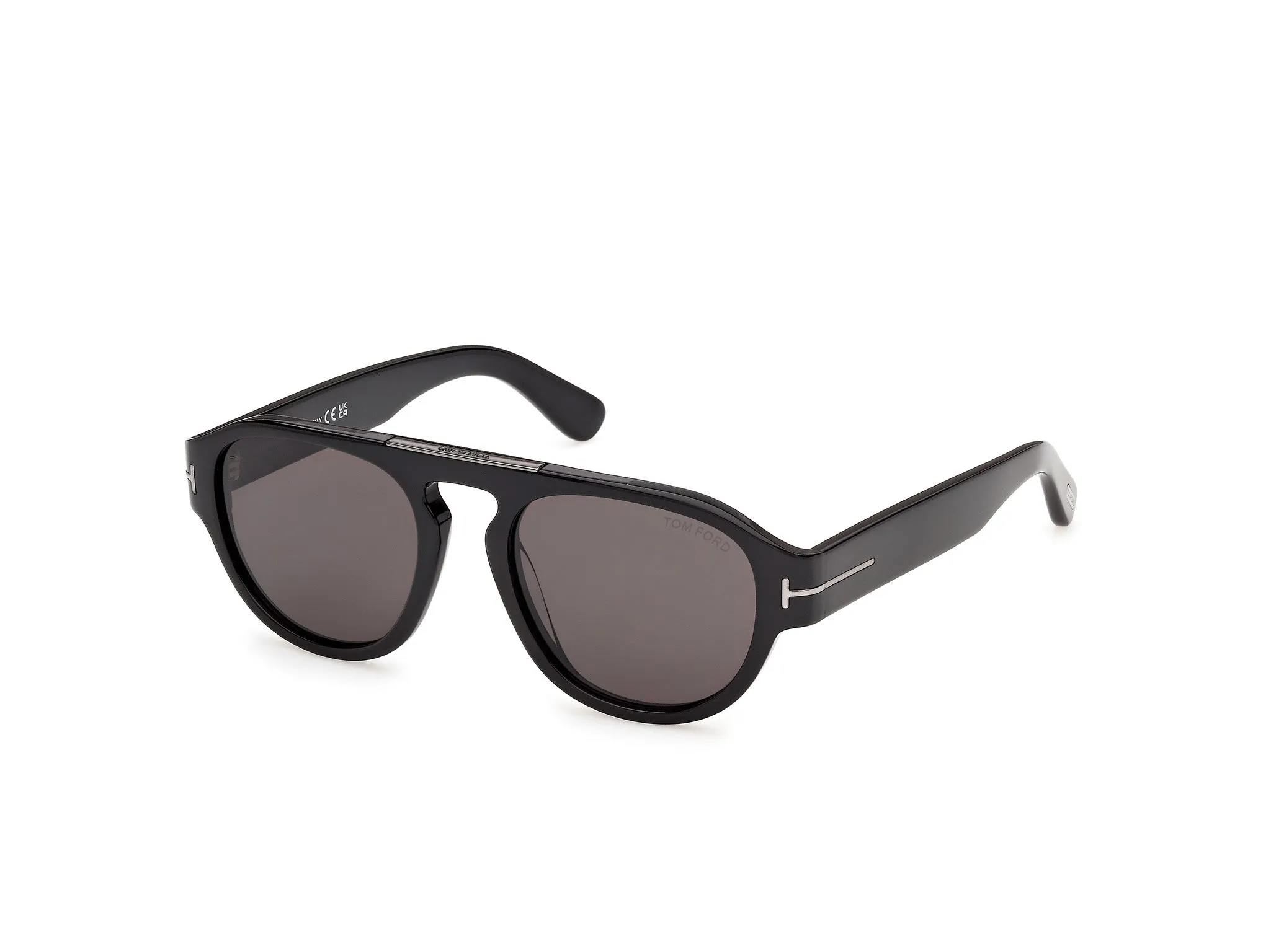 TOM FORD FT1407-N PABLO-02 01A Occhiali da sole Acetato Nero Fumo Pilot Normale - immagine 1