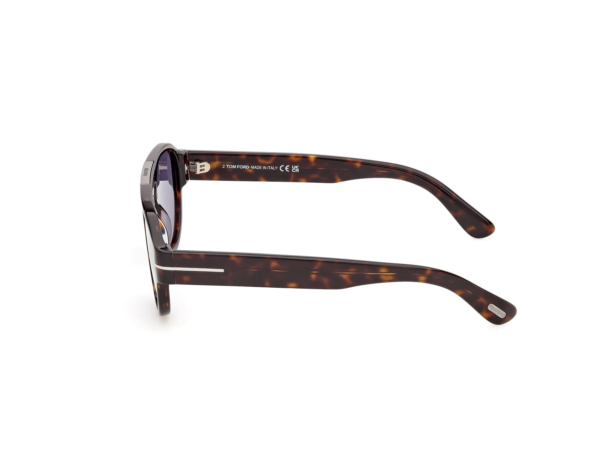 TOM FORD FT1407 PABLO-02 52V Occhiali da sole Acetato Havana Blu Pilot Normale - immagine 3
