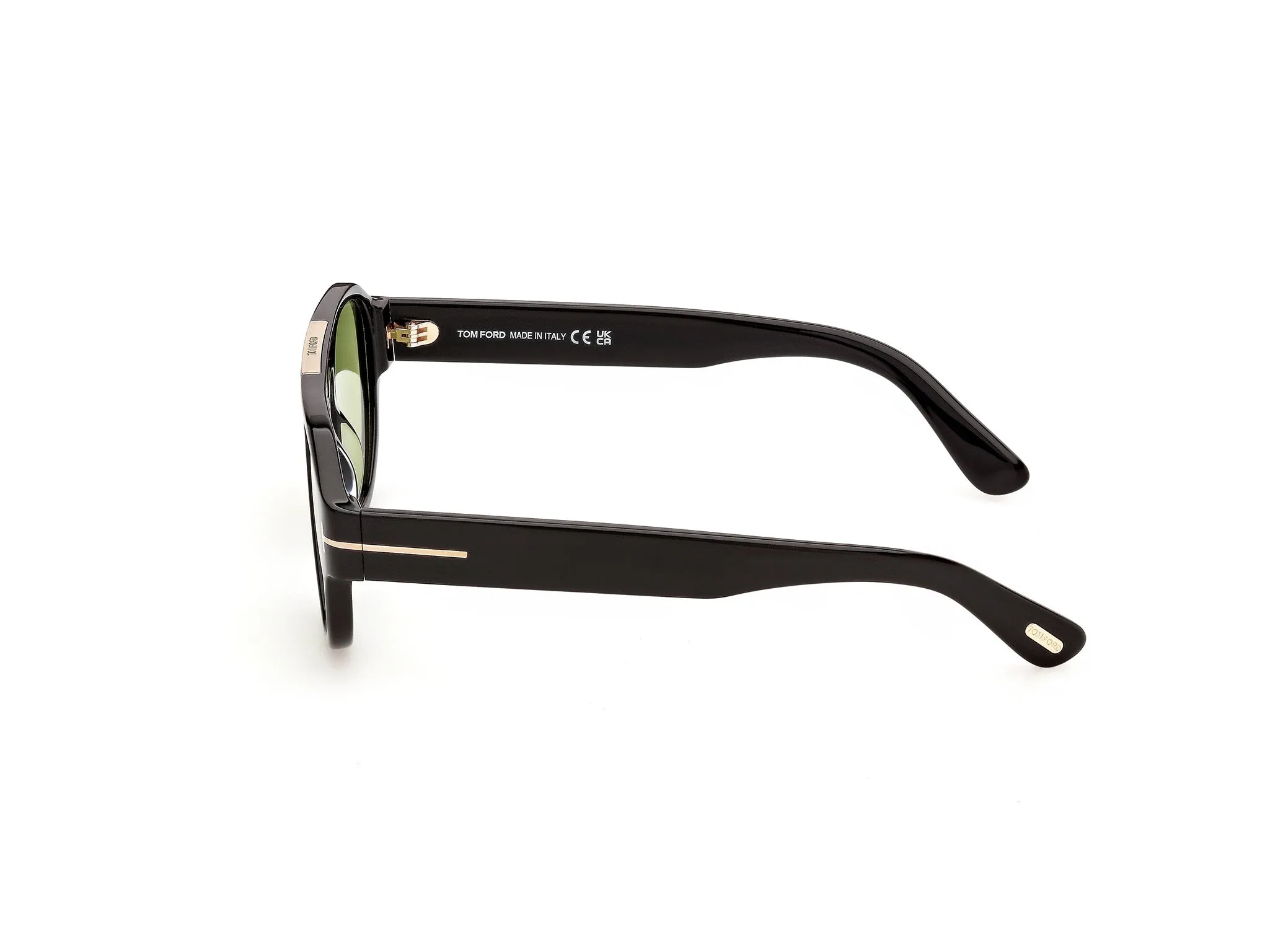TOM FORD FT1407 PABLO-02 01N Occhiali da sole Acetato Nero Verde Pilot Normale - immagine 3