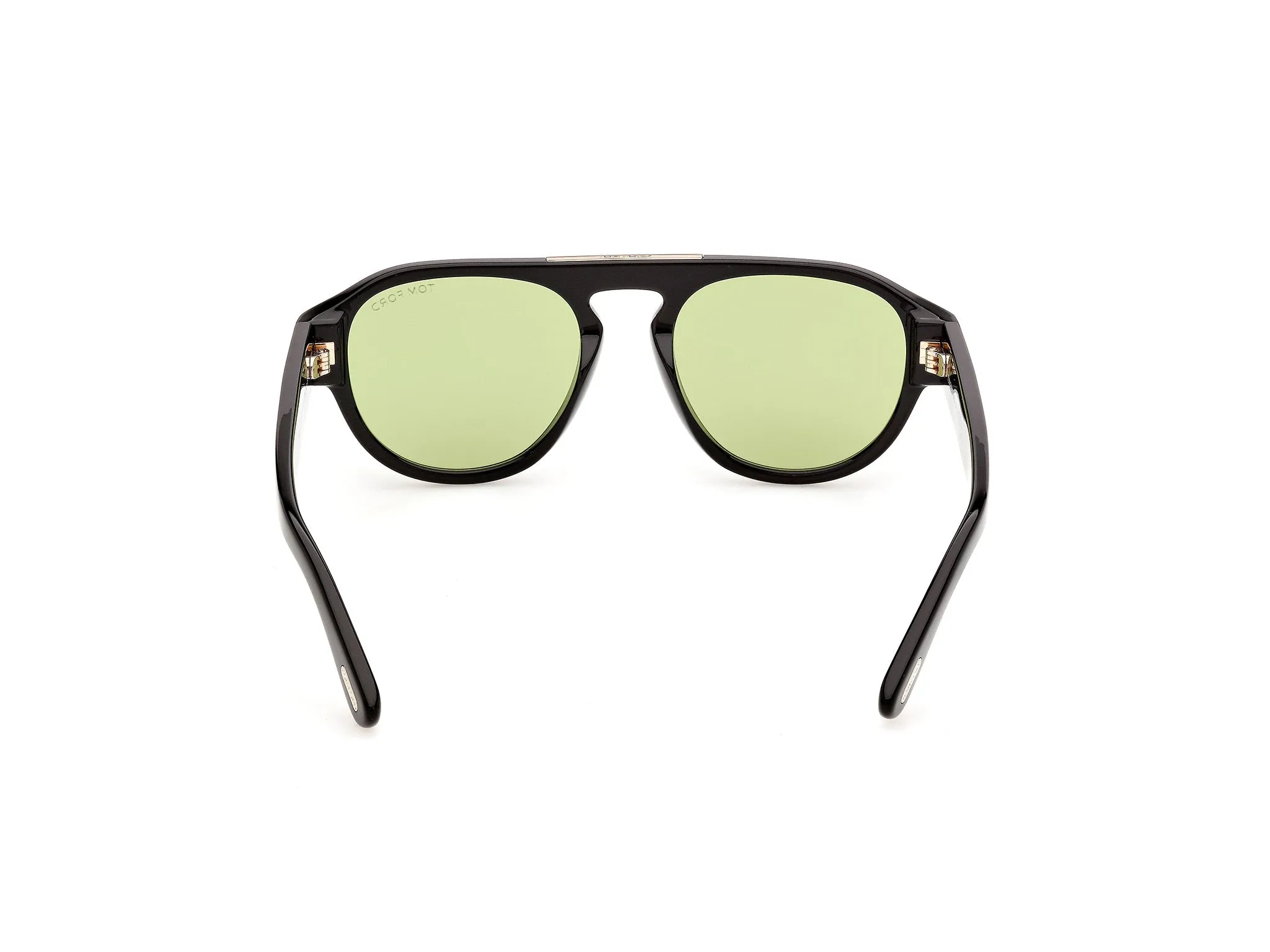 TOM FORD FT1407 PABLO-02 01N Occhiali da sole Acetato Nero Verde Pilot Normale - immagine 4