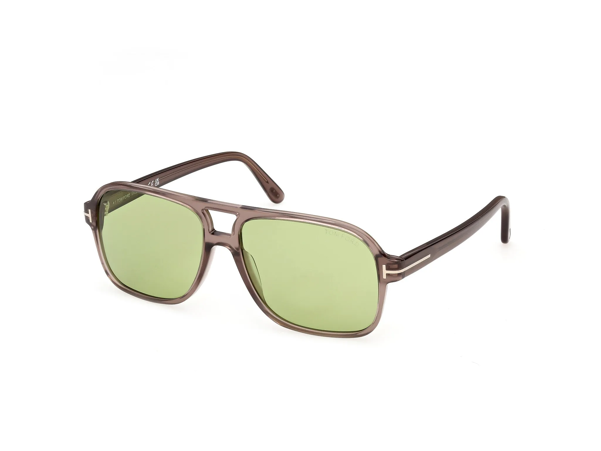 TOM FORD FT1406 MADISON-02 48N Occhiali da sole Acetato Marrone Verde Squadrata Normale - immagine 1