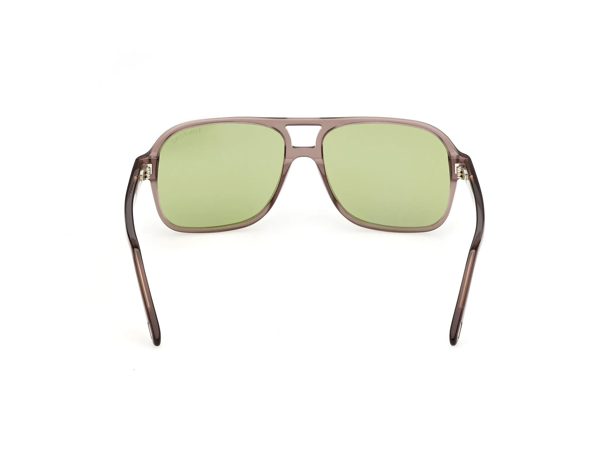 TOM FORD FT1406 MADISON-02 48N Occhiali da sole Acetato Marrone Verde Squadrata Normale - immagine 4