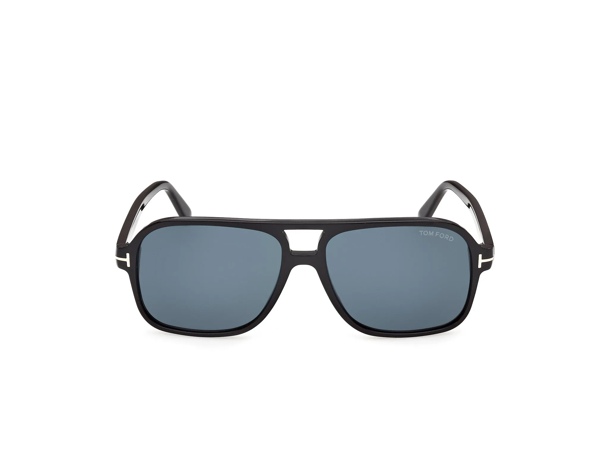TOM FORD FT1406 MADISON-02 01V Occhiali da sole Acetato Nero Blu Squadrata Normale - immagine 2