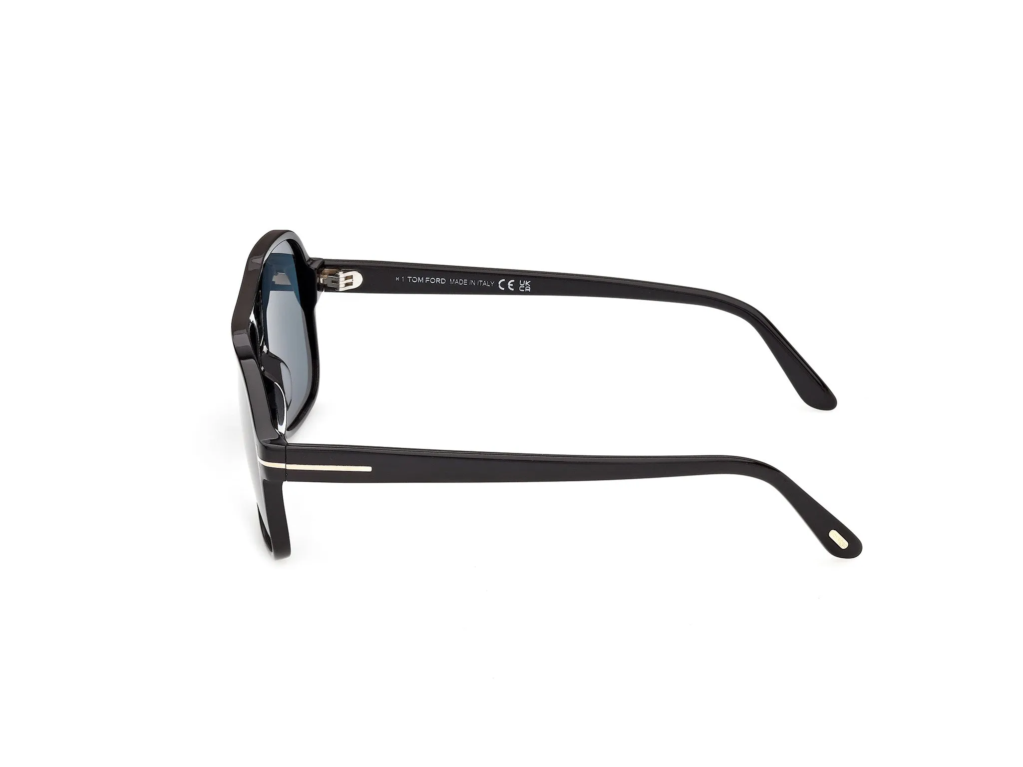 TOM FORD FT1406 MADISON-02 01V Occhiali da sole Acetato Nero Blu Squadrata Normale - immagine 3