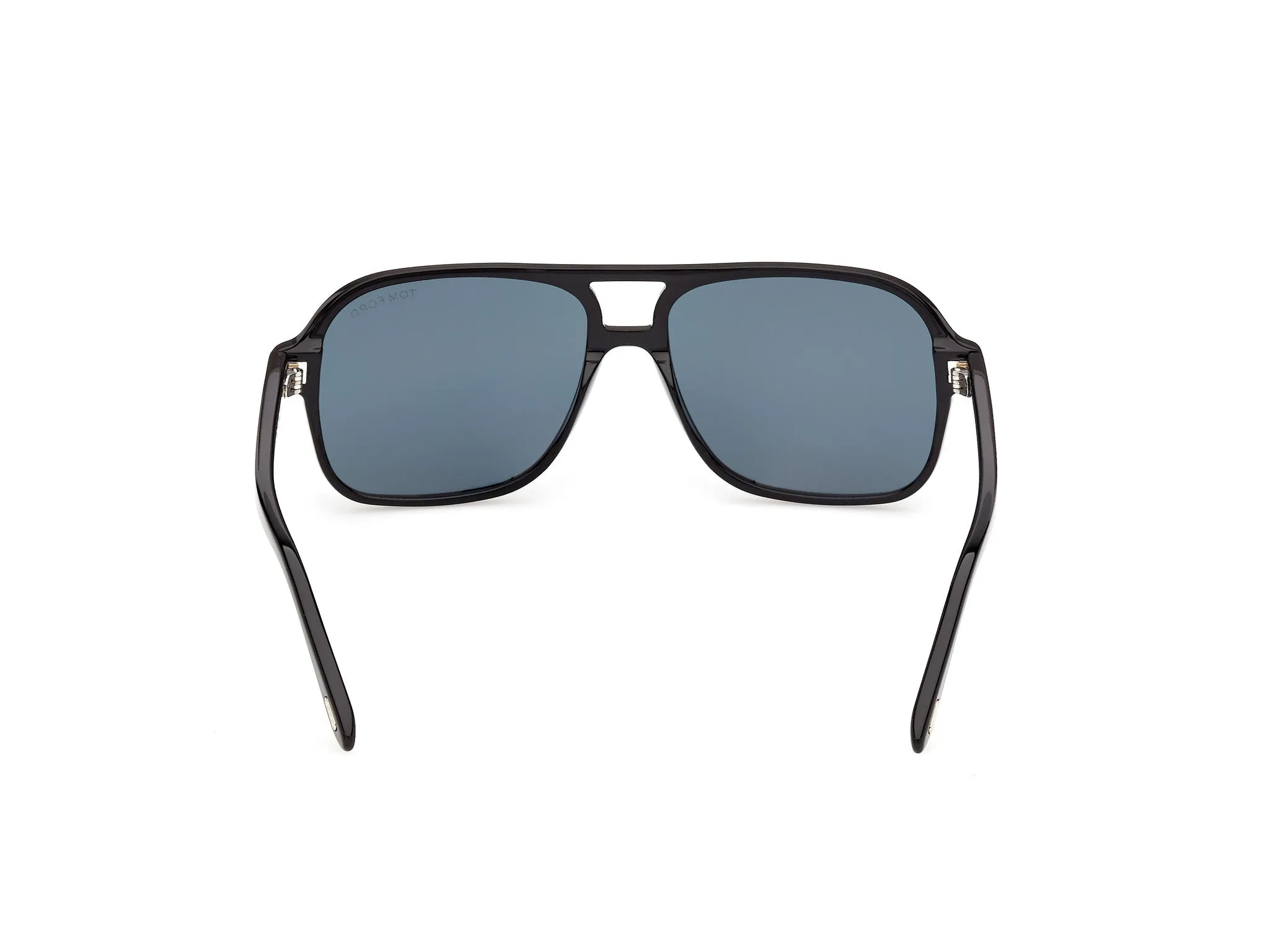 TOM FORD FT1406 MADISON-02 01V Occhiali da sole Acetato Nero Blu Squadrata Normale - immagine 4