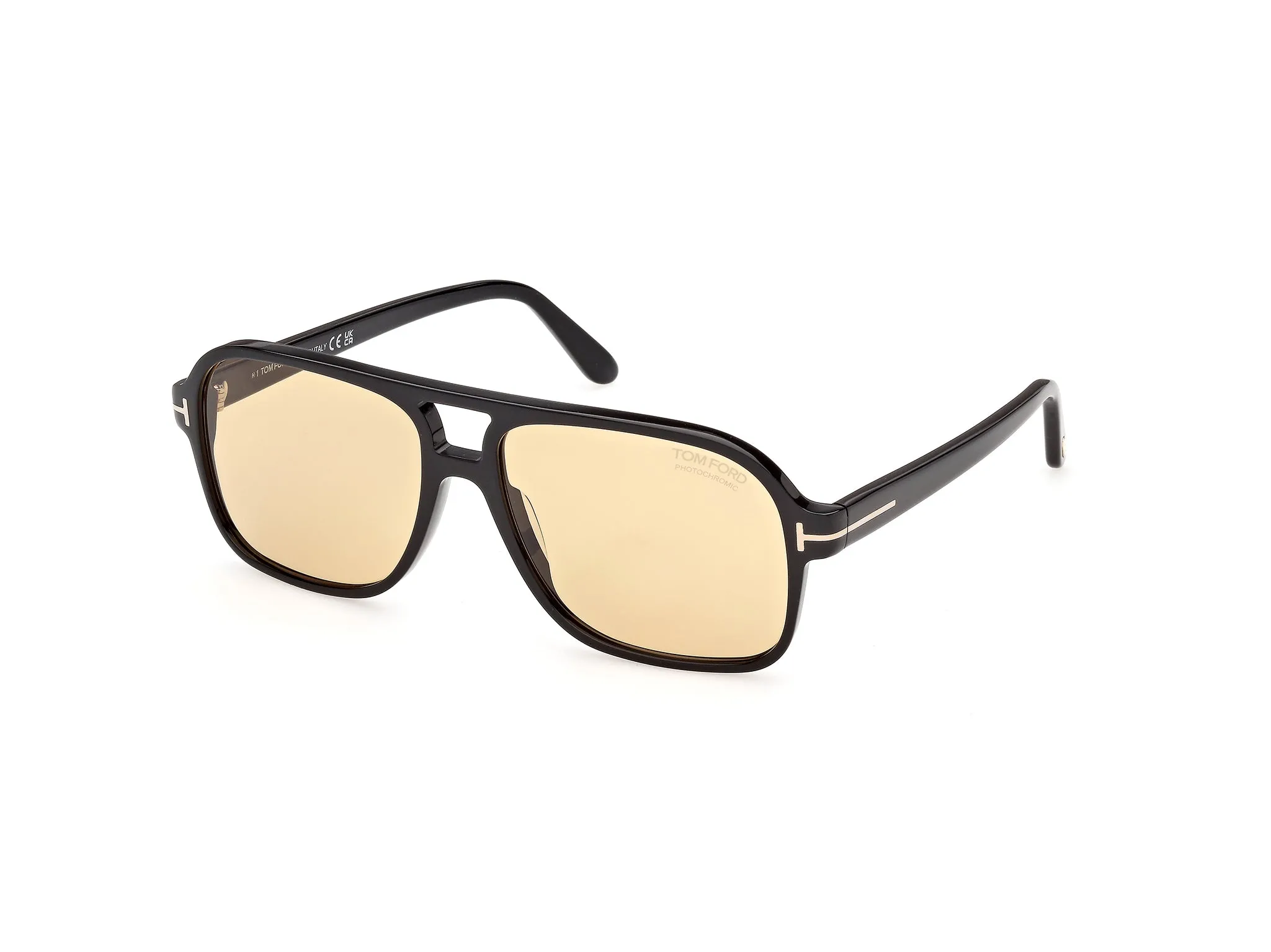 TOM FORD FT1406 MADISON-02 01E Occhiali da sole Acetato Nero Marrone Squadrata Fotocromatiche - immagine 1