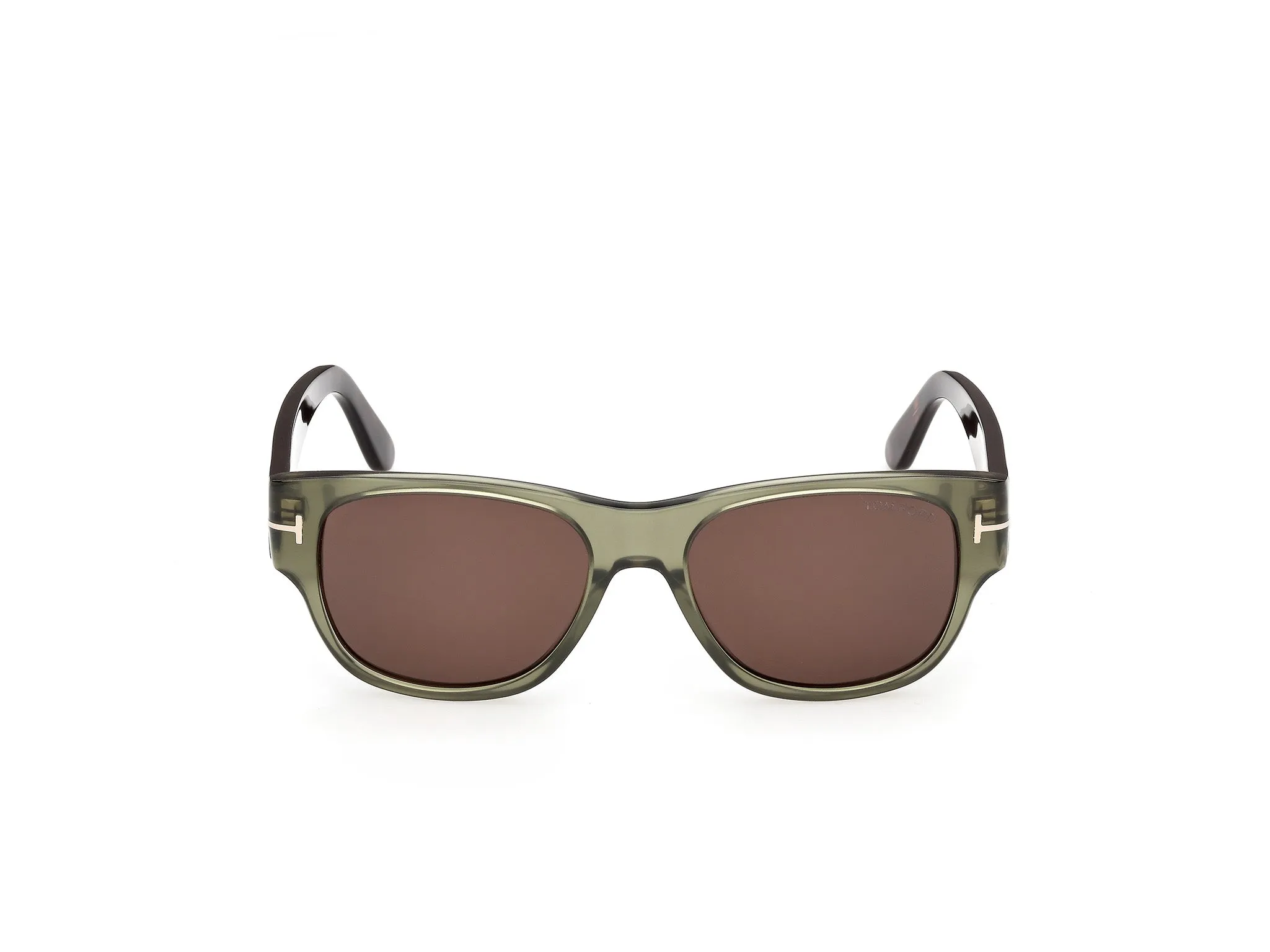 TOM FORD FT1405 CASSIUS-02 96E Occhiali da sole Acetato Verde Marrone Squadrata Normale - immagine 2