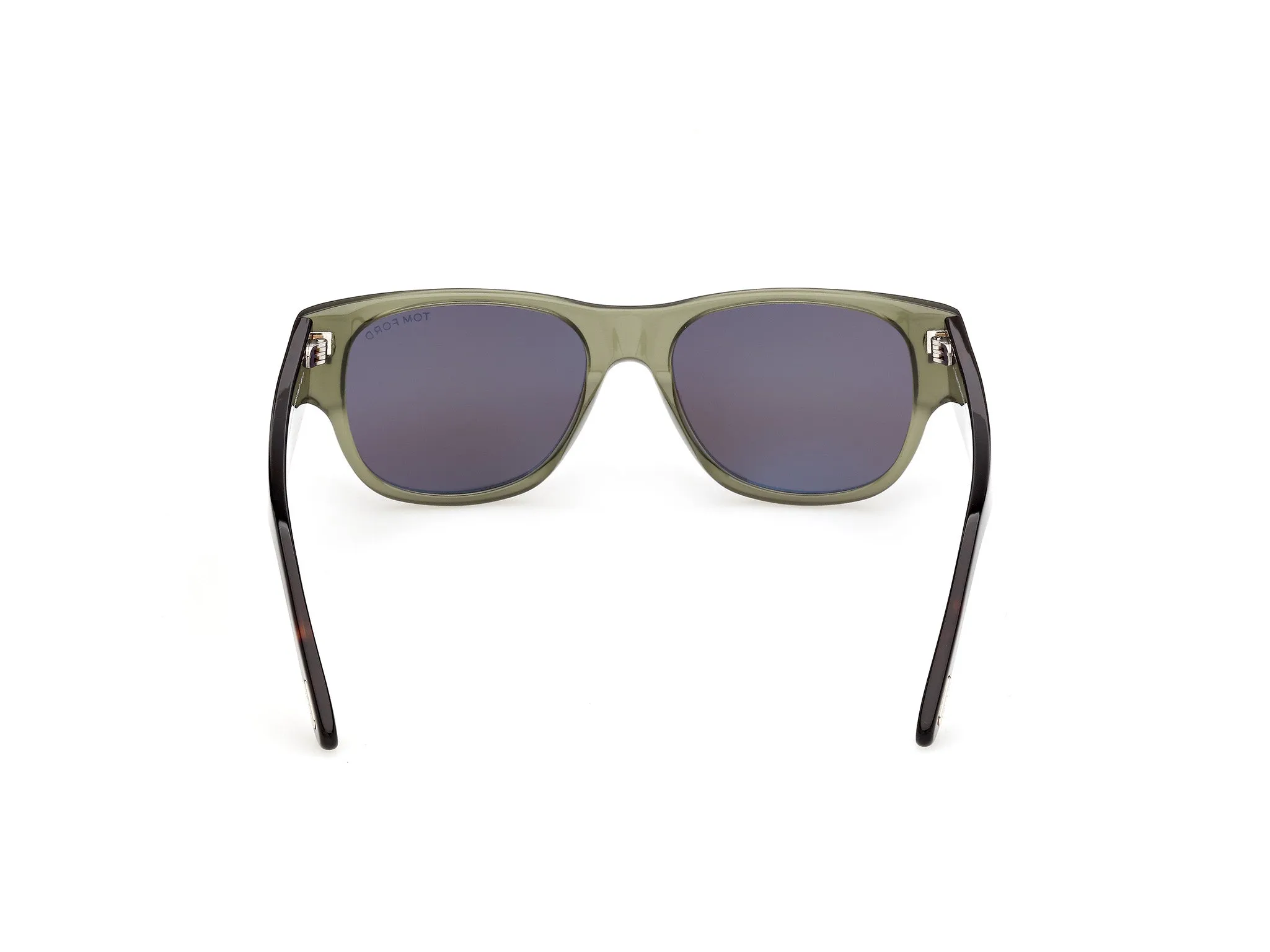 TOM FORD FT1405 CASSIUS-02 96E Occhiali da sole Acetato Verde Marrone Squadrata Normale - immagine 4