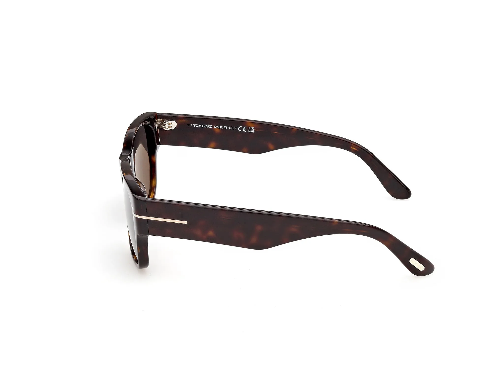 TOM FORD FT1405 CASSIUS-02 52A Occhiali da sole Acetato Havana Fumo Squadrata Normale - immagine 3