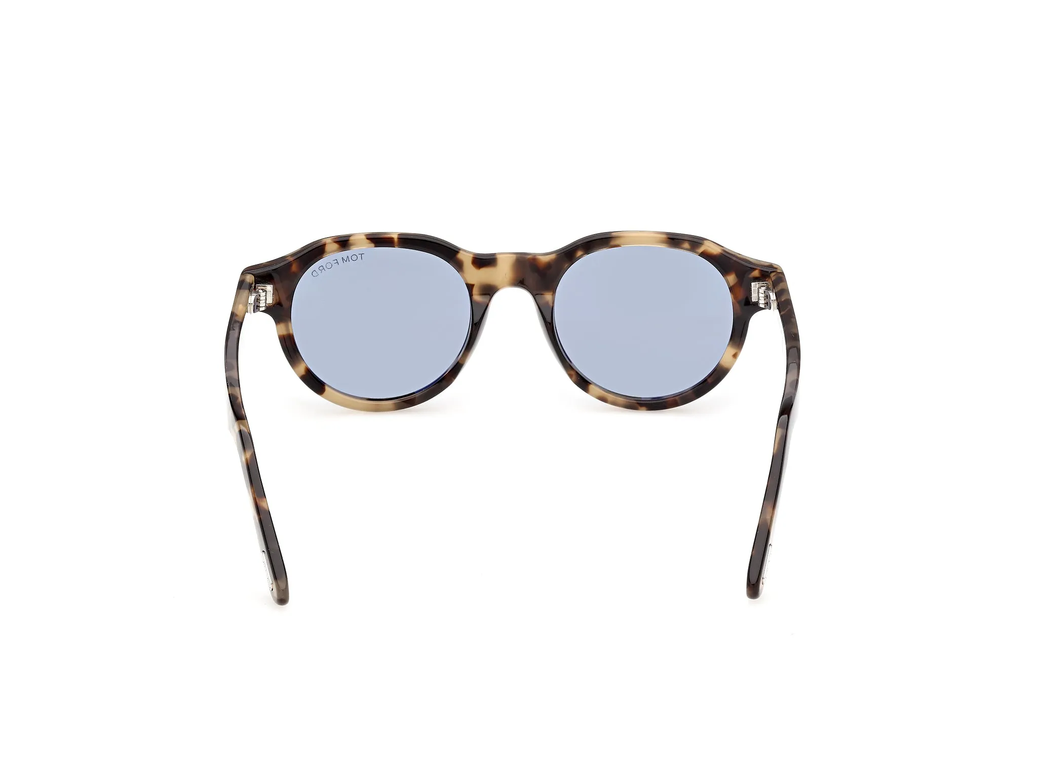 TOM FORD FT1404 NILS-02 55A Occhiali da sole Acetato Havana Fumo Rotonda Normale - immagine 4