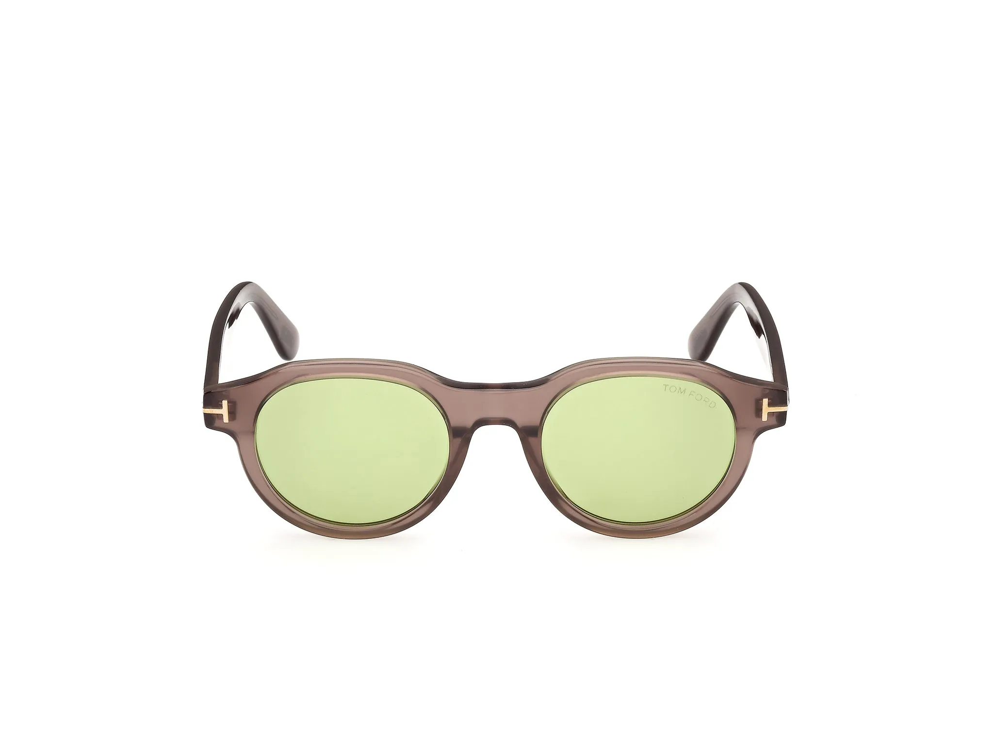TOM FORD FT1404 NILS-02 48N Occhiali da sole Acetato Marrone Verde Rotonda Normale - immagine 2