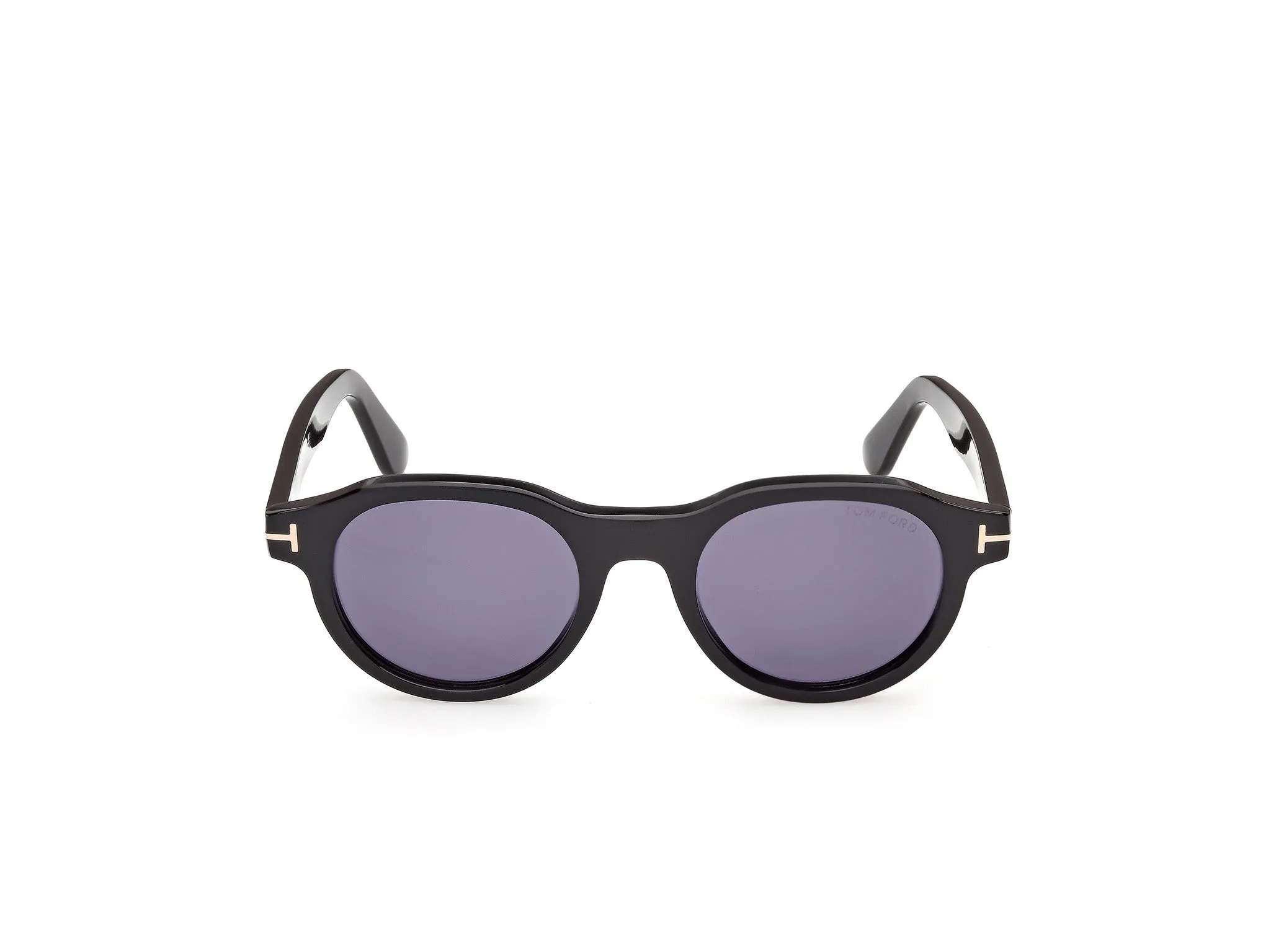 TOM FORD FT1404 NILS-02 01V Occhiali da sole Acetato Nero Blu Rotonda Normale - immagine 2