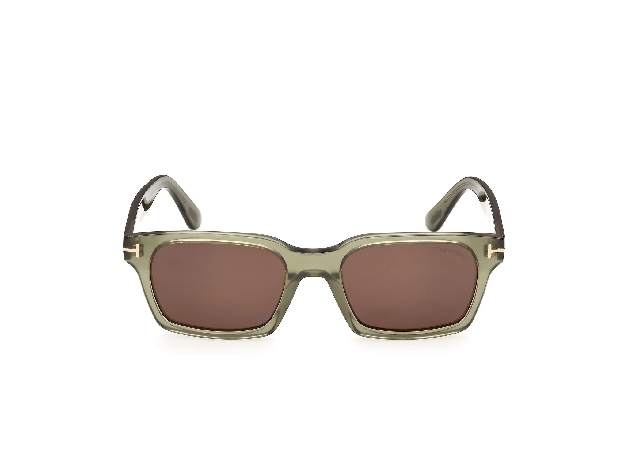 TOM FORD FT1403 HAYDEN-02 96E Occhiali da sole Acetato Verde Marrone Squadrata Normale - immagine 2