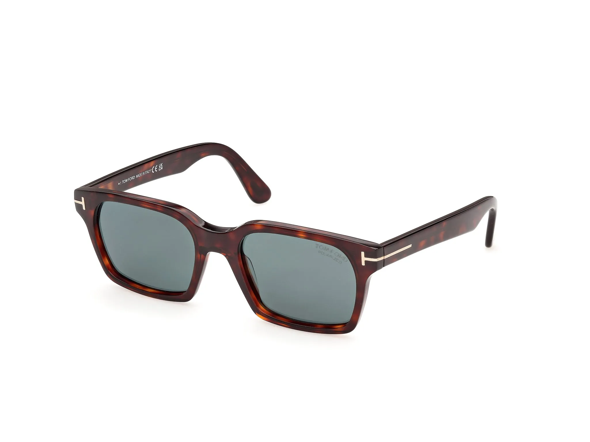TOM FORD FT1403 HAYDEN-02 54V Occhiali da sole Acetato Havana Blu Squadrata Polarizzata - immagine 1