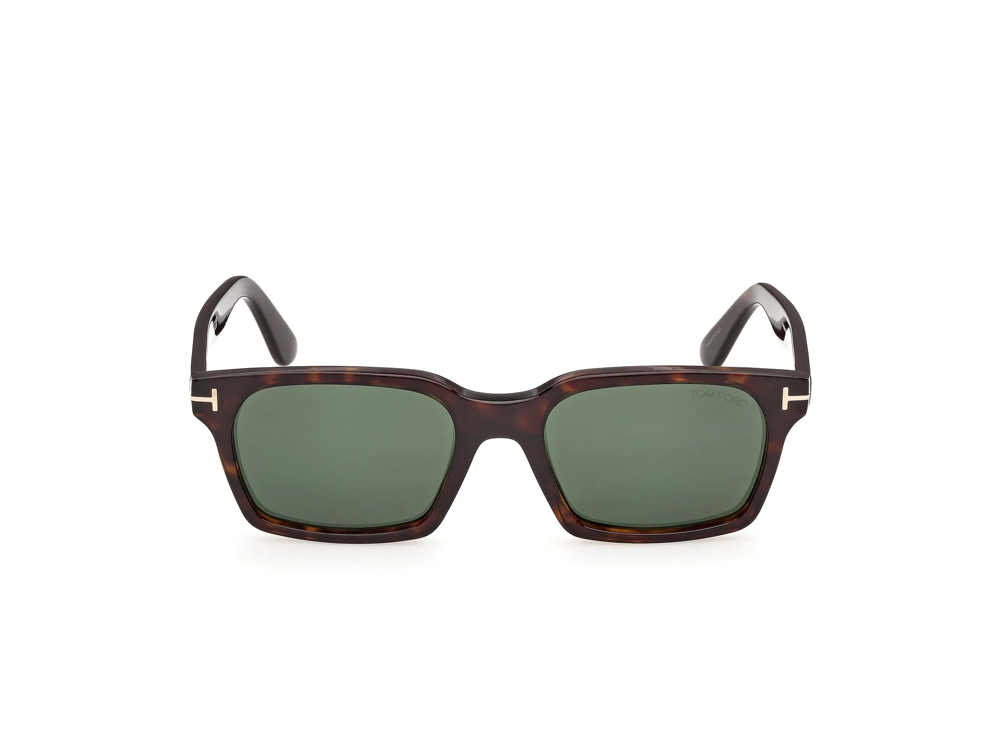 TOM FORD FT1403 HAYDEN-02 52N Occhiali da sole Acetato Havana Verde Squadrata Normale - immagine 2