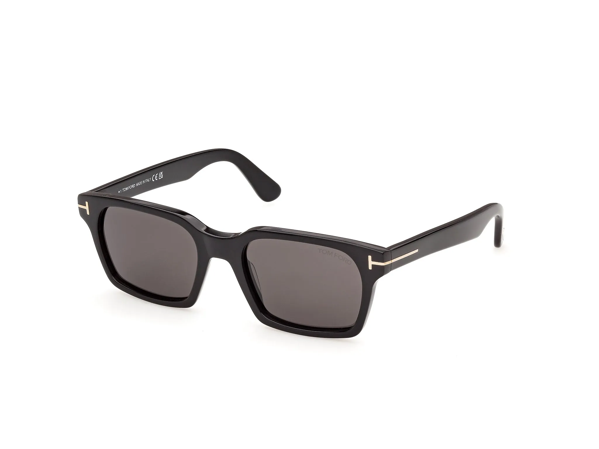 TOM FORD FT1403 HAYDEN-02 01A Occhiali da sole Acetato Nero Fumo Squadrata Normale - immagine 1
