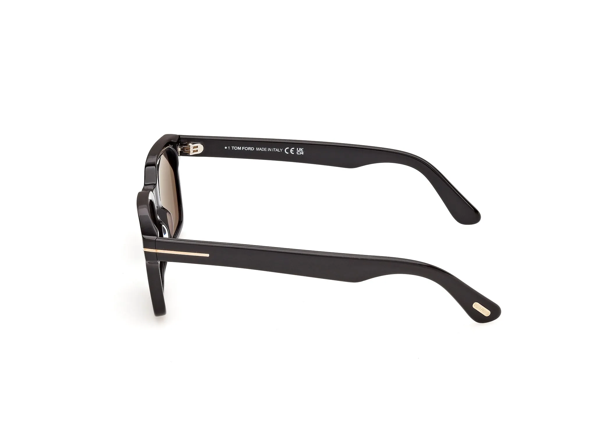 TOM FORD FT1403 HAYDEN-02 01A Occhiali da sole Acetato Nero Fumo Squadrata Normale - immagine 3