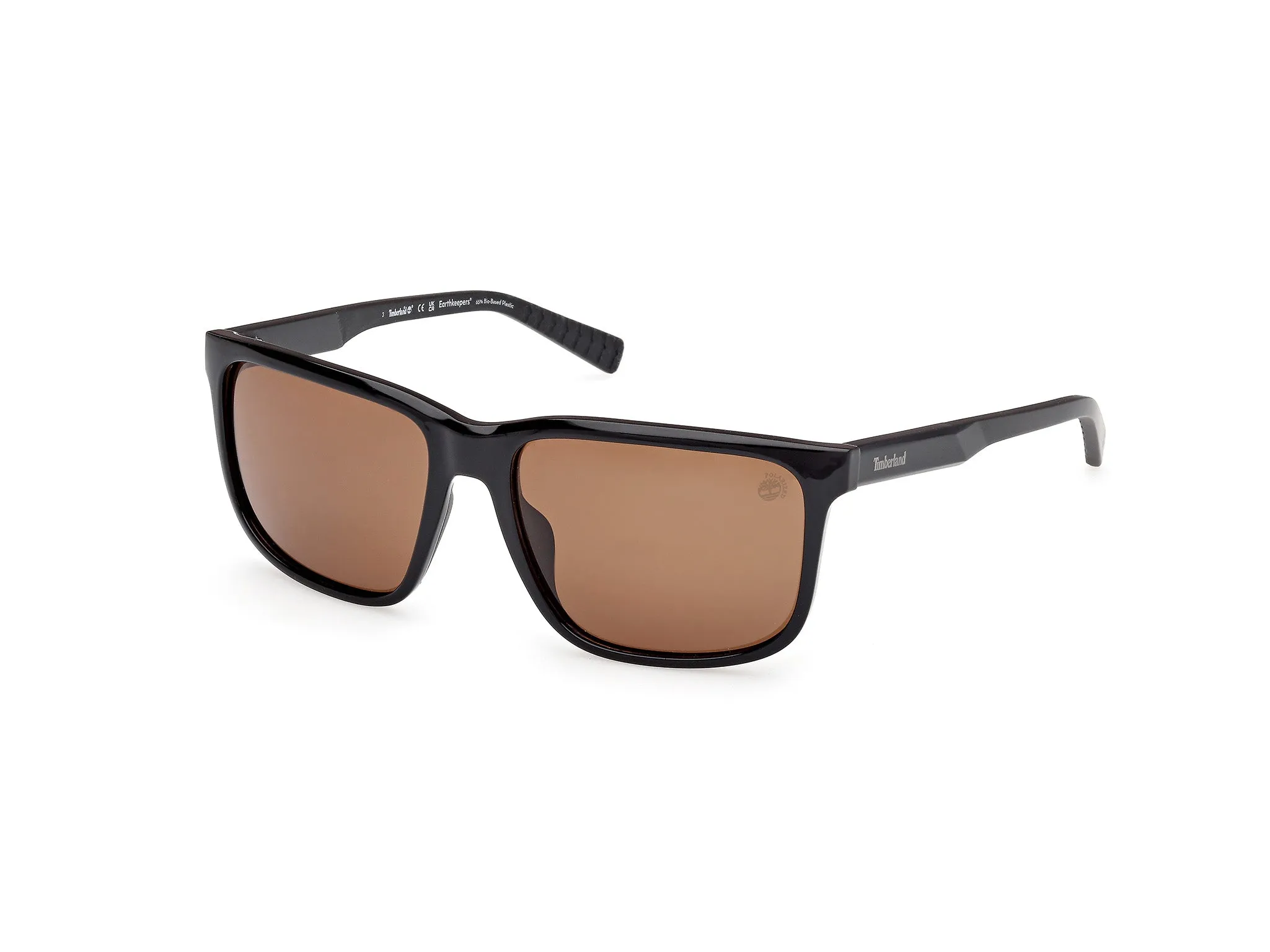 Timberland TB00037 01H Occhiali da sole Iniettato Nero Marrone Squadrata Polarizzata - immagine 1