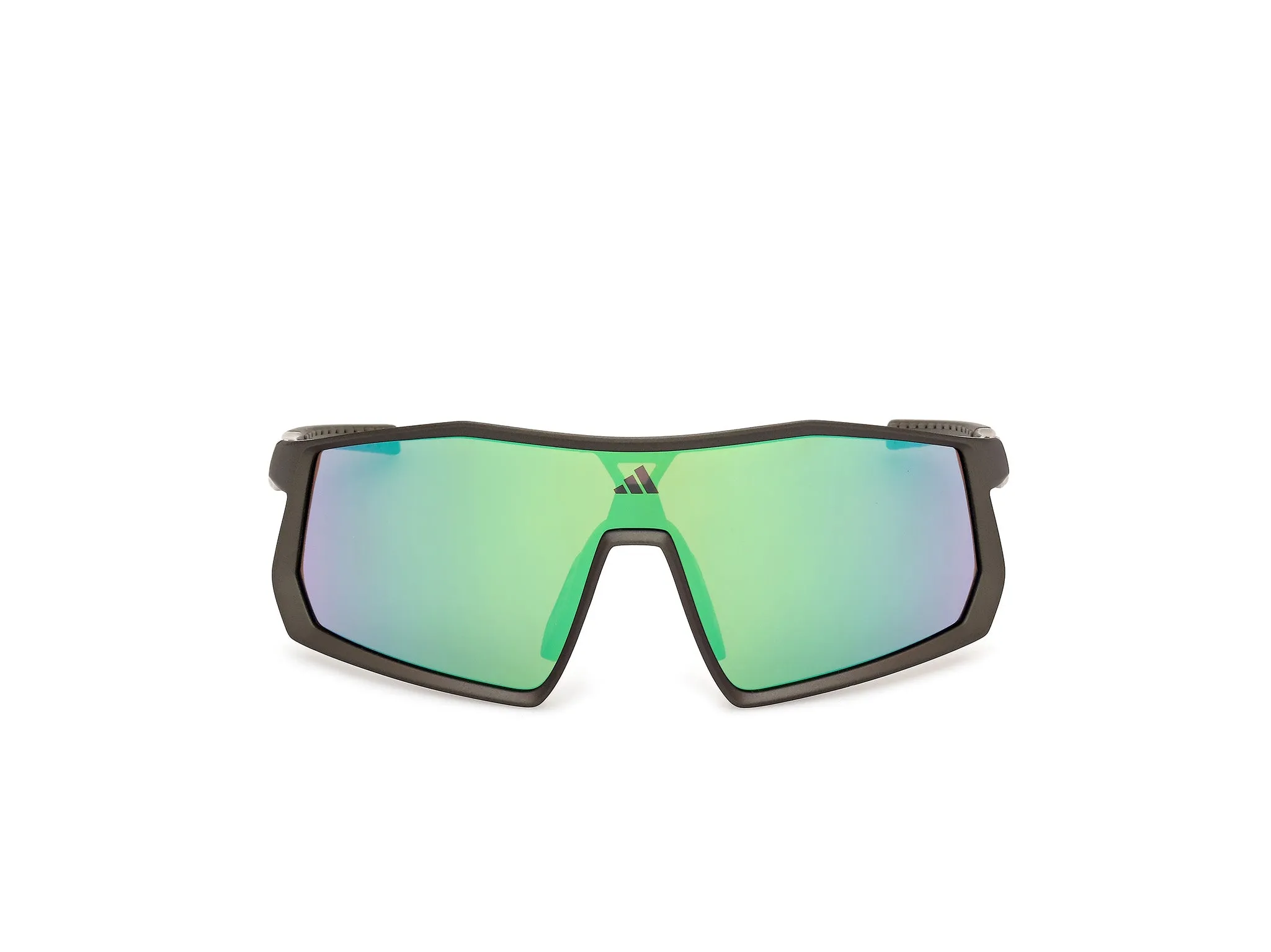 Adidas Sport SP0123 KENTRO 97Q Occhiali da sole Iniettato Verde Verde Maschera Normale - immagine 2