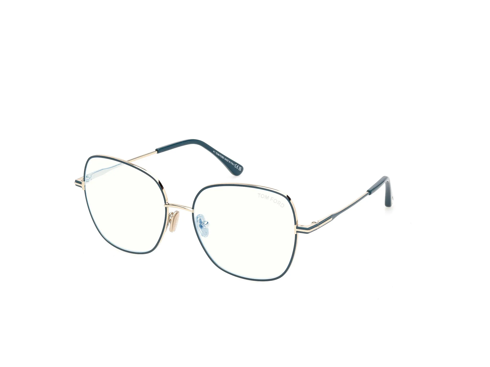 TOM FORD FT6196-B 87 Montature da vista Metallo Turchese Squadrata Normale - immagine 1
