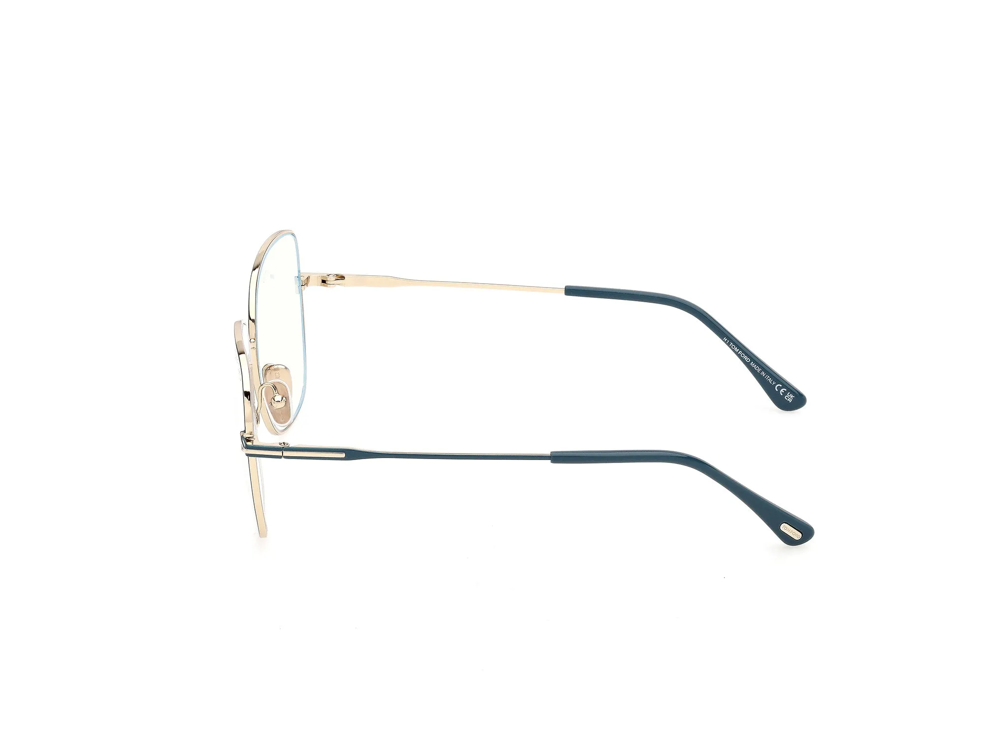 TOM FORD FT6196-B 87 Montature da vista Metallo Turchese Squadrata Normale - immagine 3
