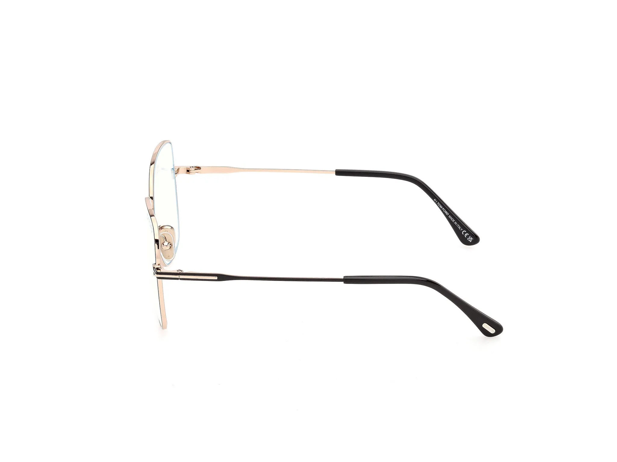 TOM FORD FT6196-B 1 Montature da vista Metallo Nero Squadrata Normale - immagine 3