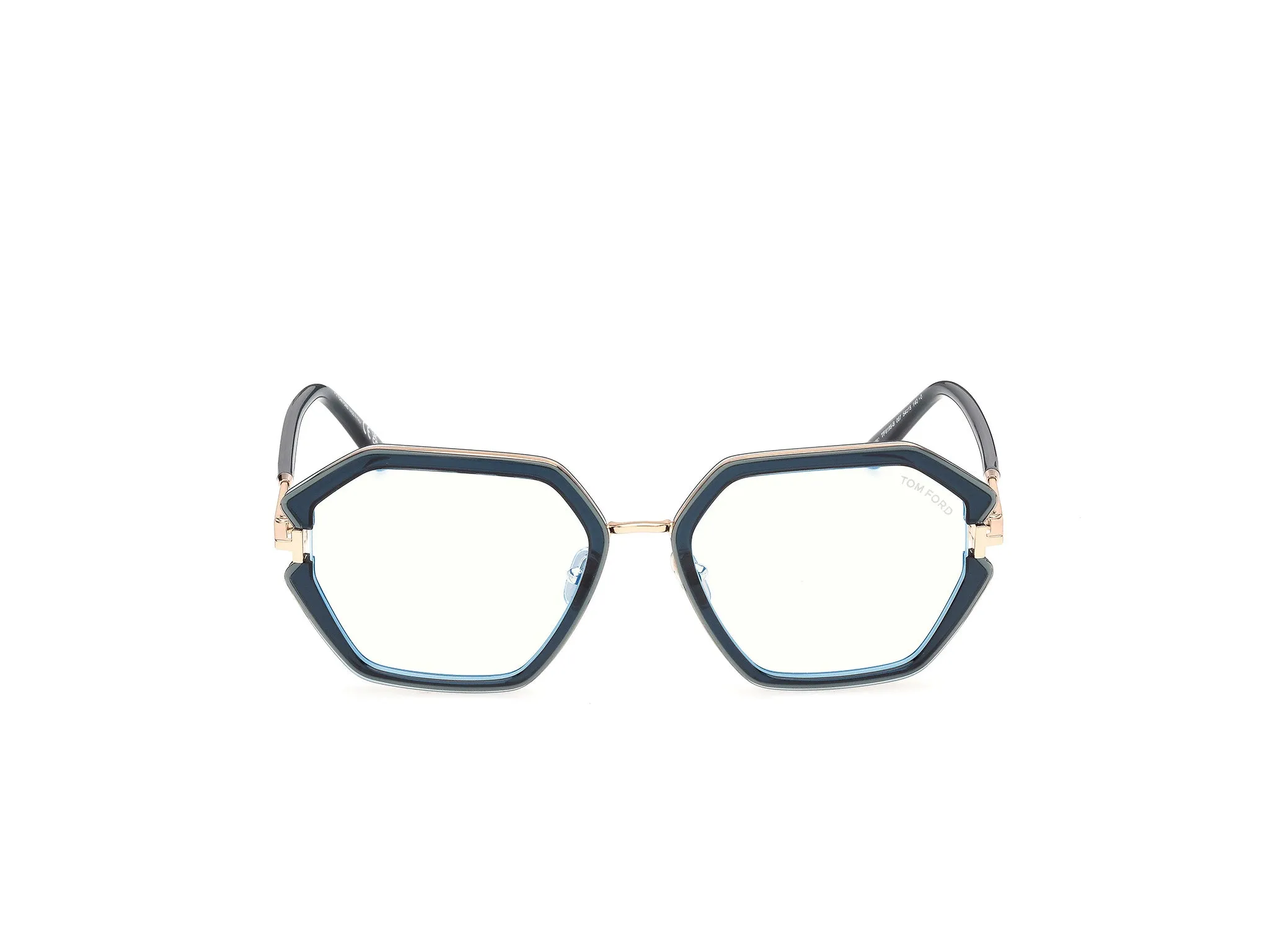 TOM FORD FT6195-B 87 Montature da vista Iniettato Turchese Geometrica Normale - immagine 2