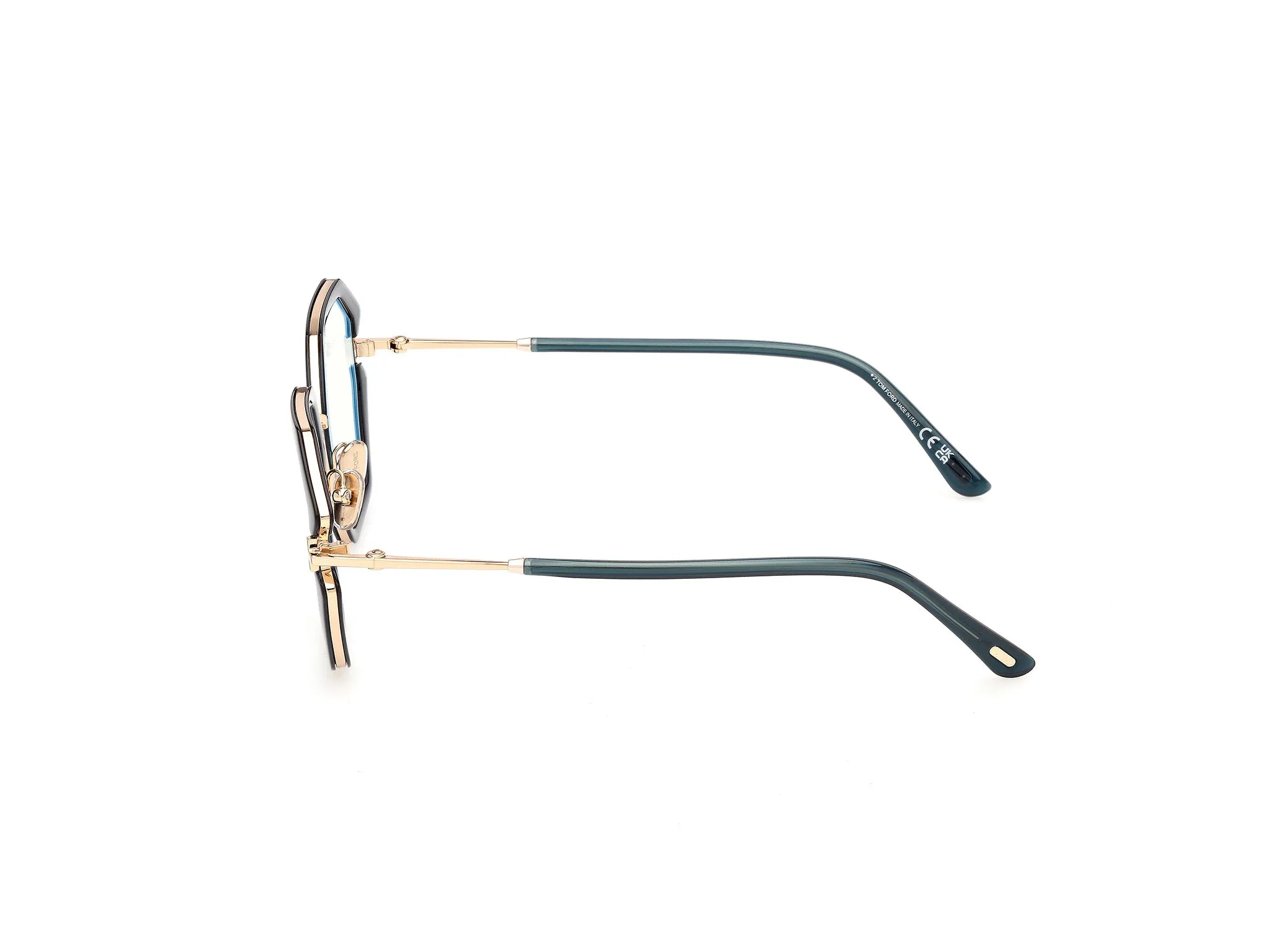 TOM FORD FT6195-B 87 Montature da vista Iniettato Turchese Geometrica Normale - immagine 3