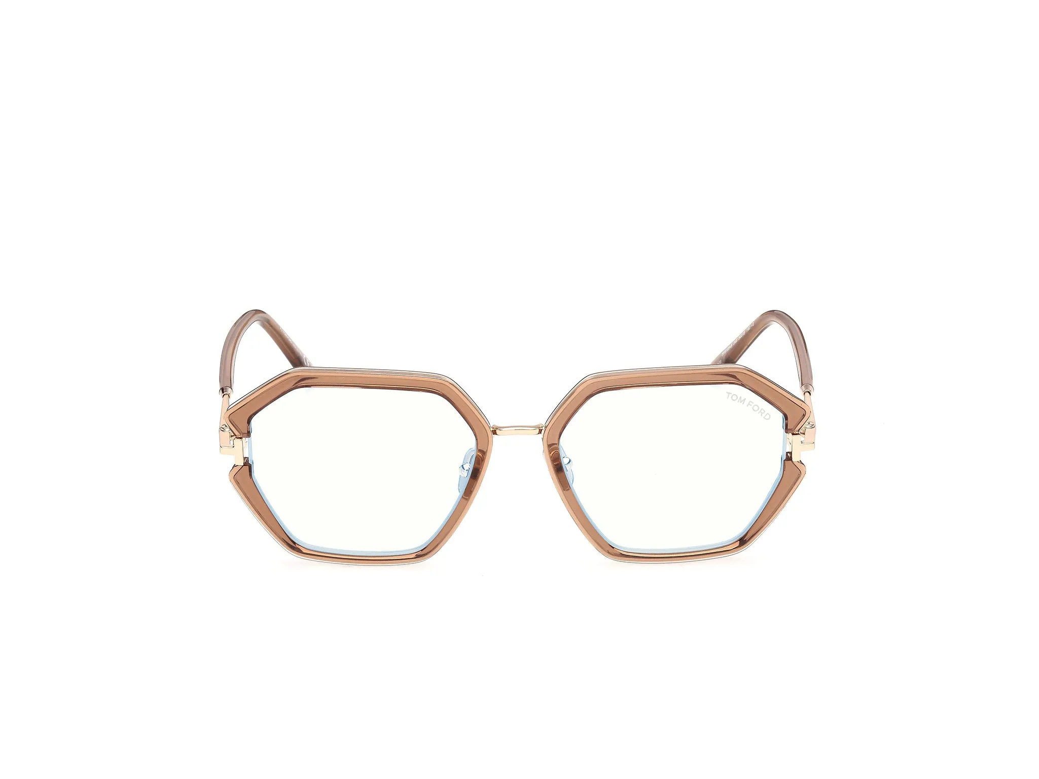 TOM FORD FT6195-B 45 Montature da vista Iniettato Marrone Geometrica Normale - immagine 2