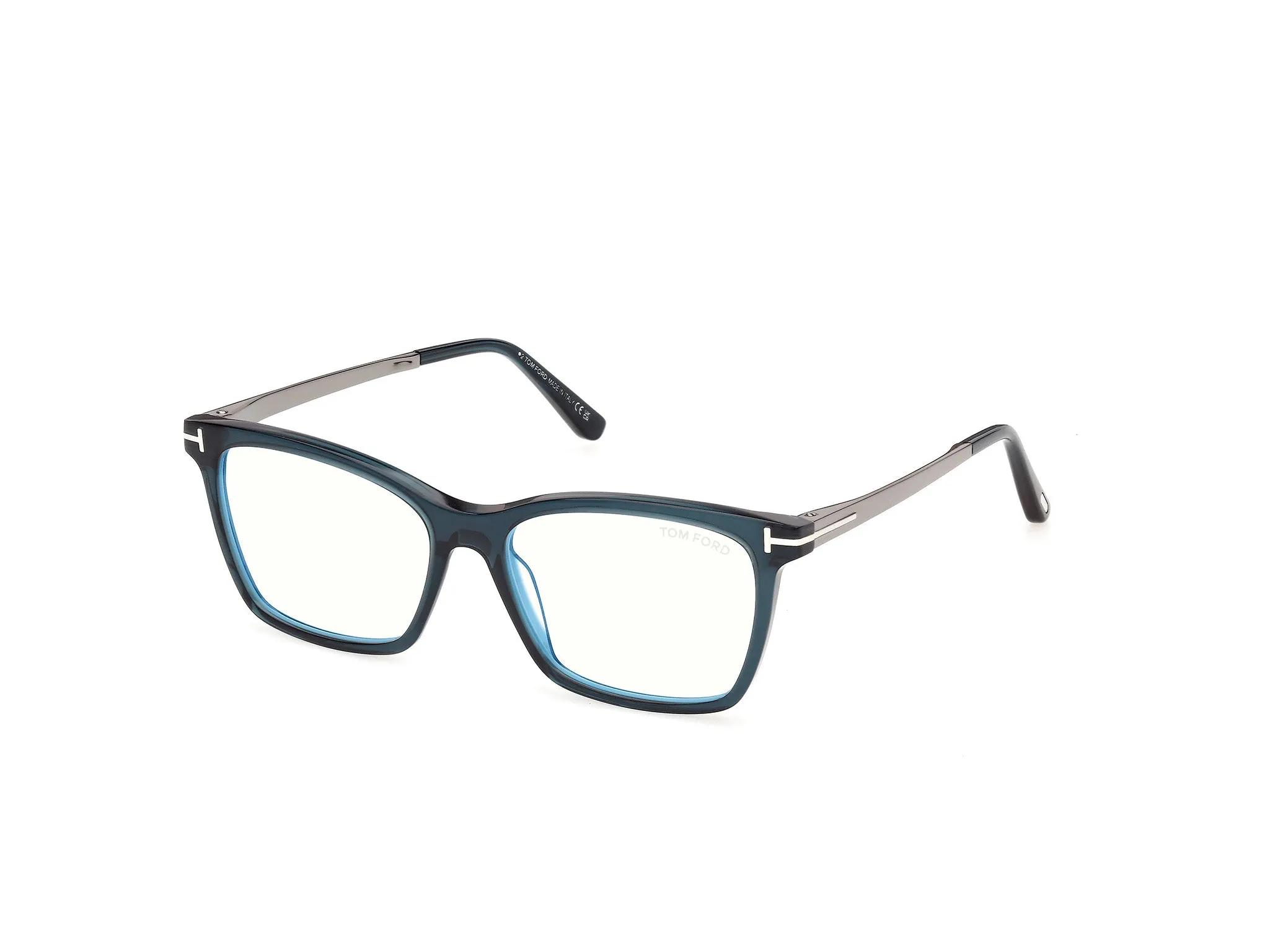 TOM FORD FT6194-B 87 Montature da vista Acetato Turchese Squadrata Normale - immagine 1