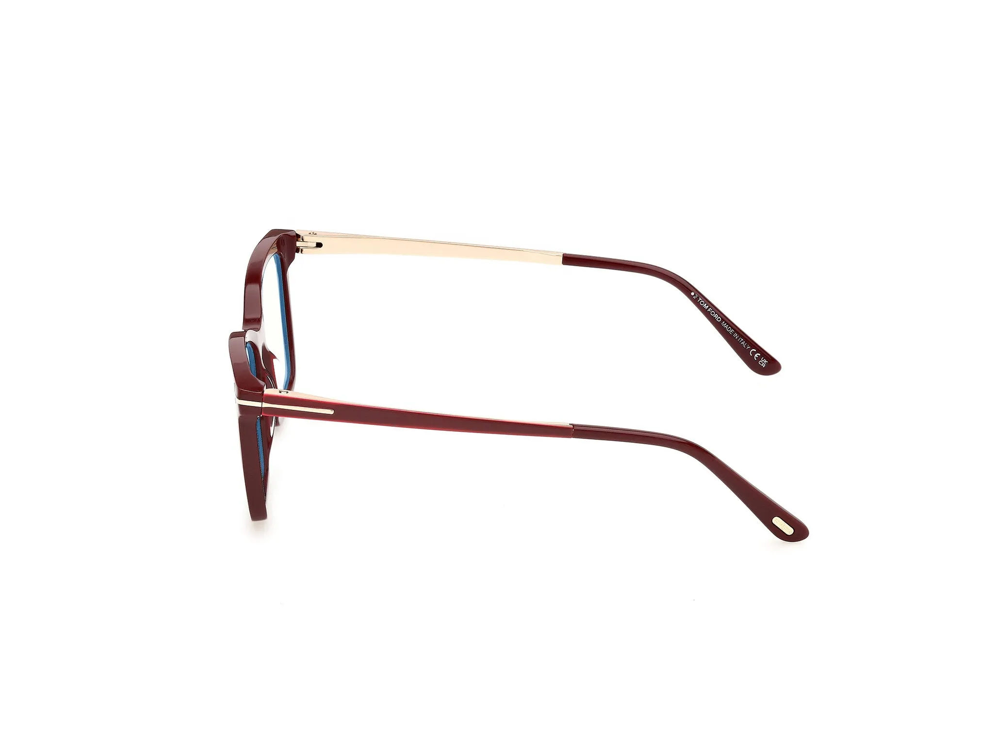 TOM FORD FT6194-B 69 Montature da vista Acetato Bordeaux Squadrata Normale - immagine 3