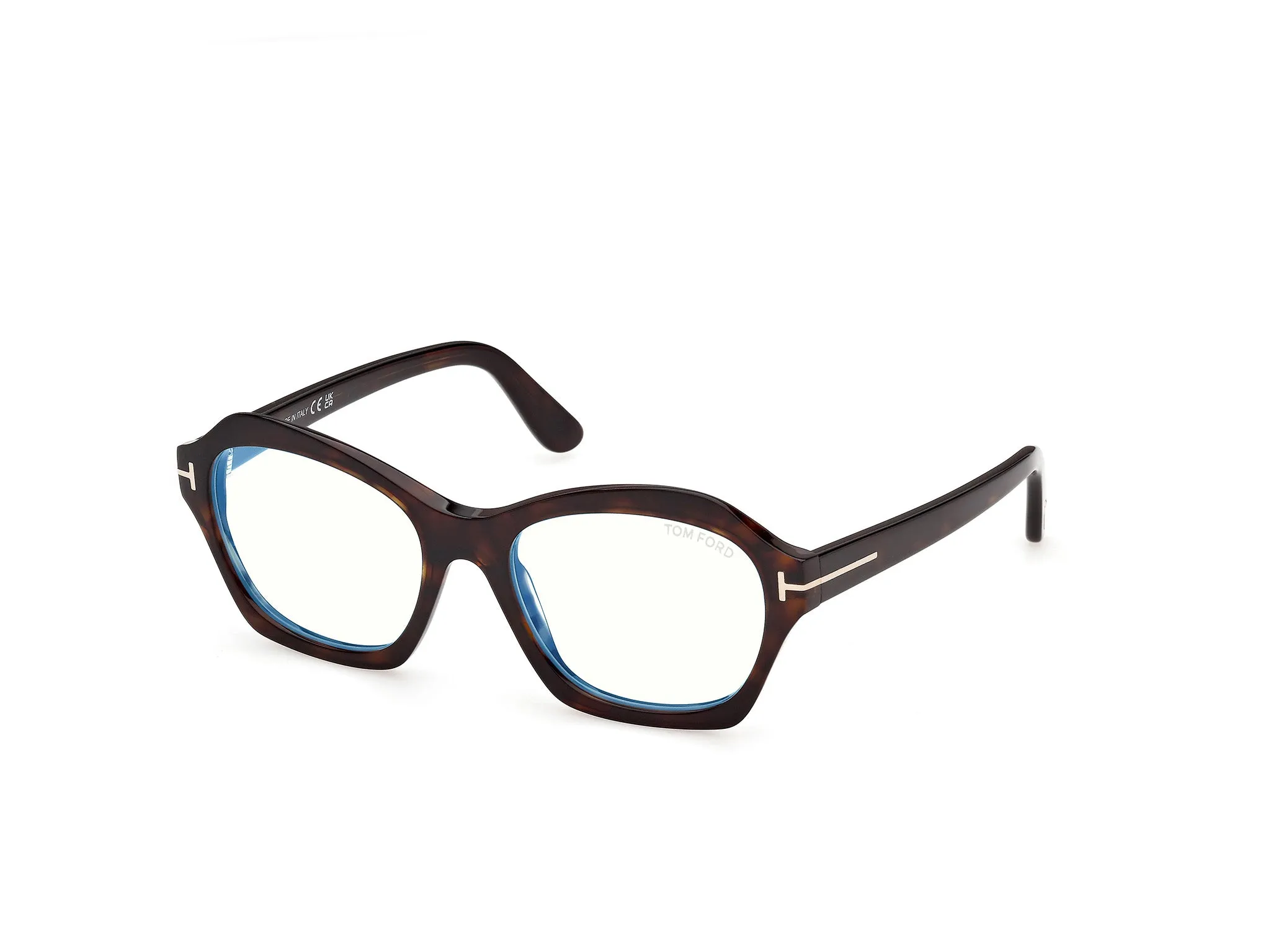 TOM FORD FT6193-B 52 Montature da vista Acetato Havana Geometrica Normale - immagine 1