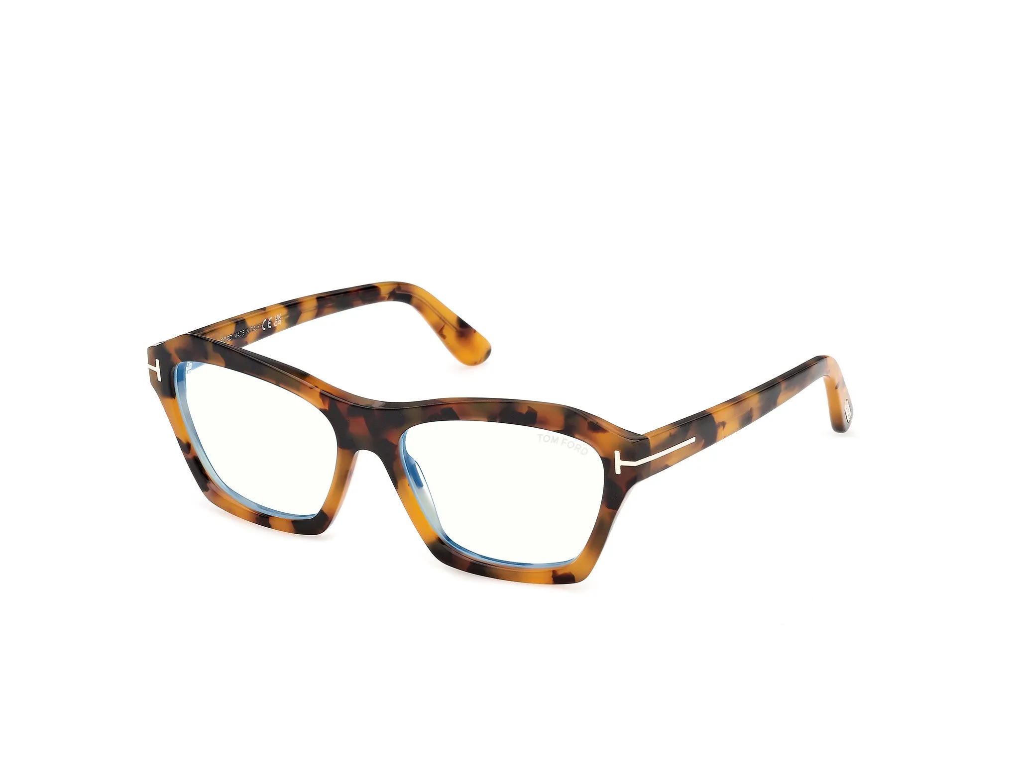 TOM FORD FT6192-B 56 Montature da vista Acetato Havana Geometrica Normale - immagine 1