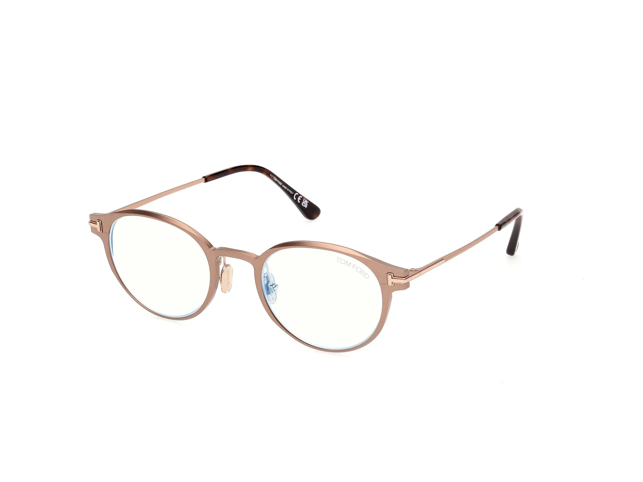 TOM FORD FT6188-B 35 Montature da vista Metallo Bronzo Rotonda Normale - immagine 1