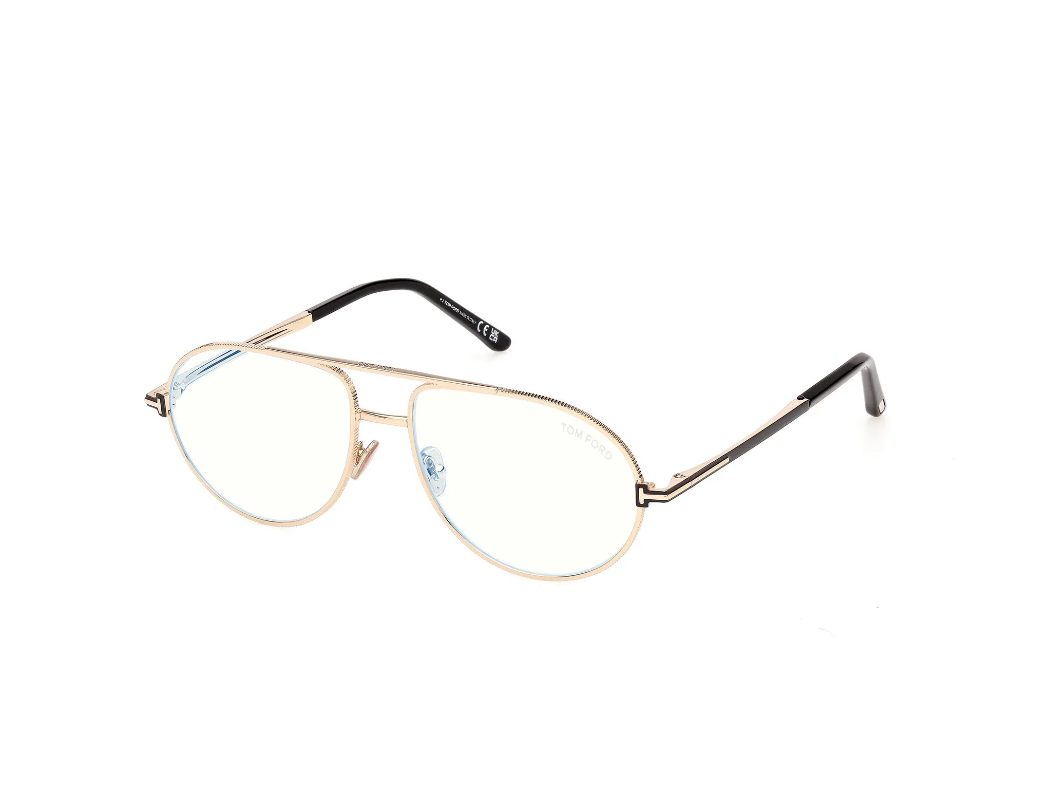 TOM FORD FT6186-B 28 Montature da vista Metallo Oro Pilot Normale - immagine 1