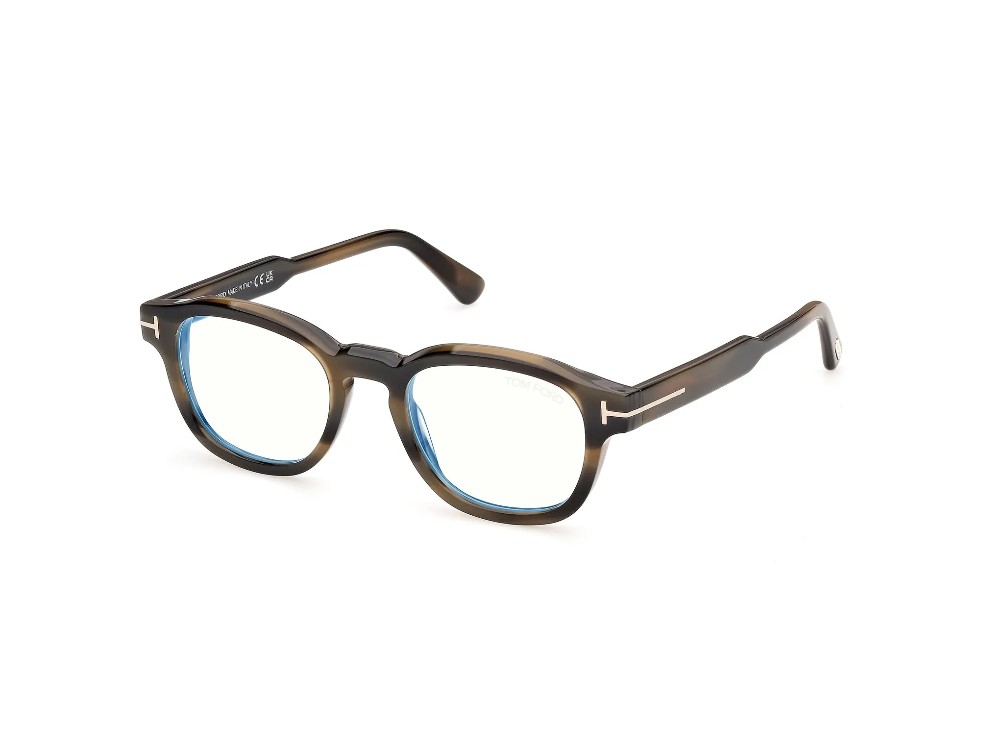 TOM FORD FT6181-B 56 Montature da vista Acetato Havana Rotonda Normale - immagine 1