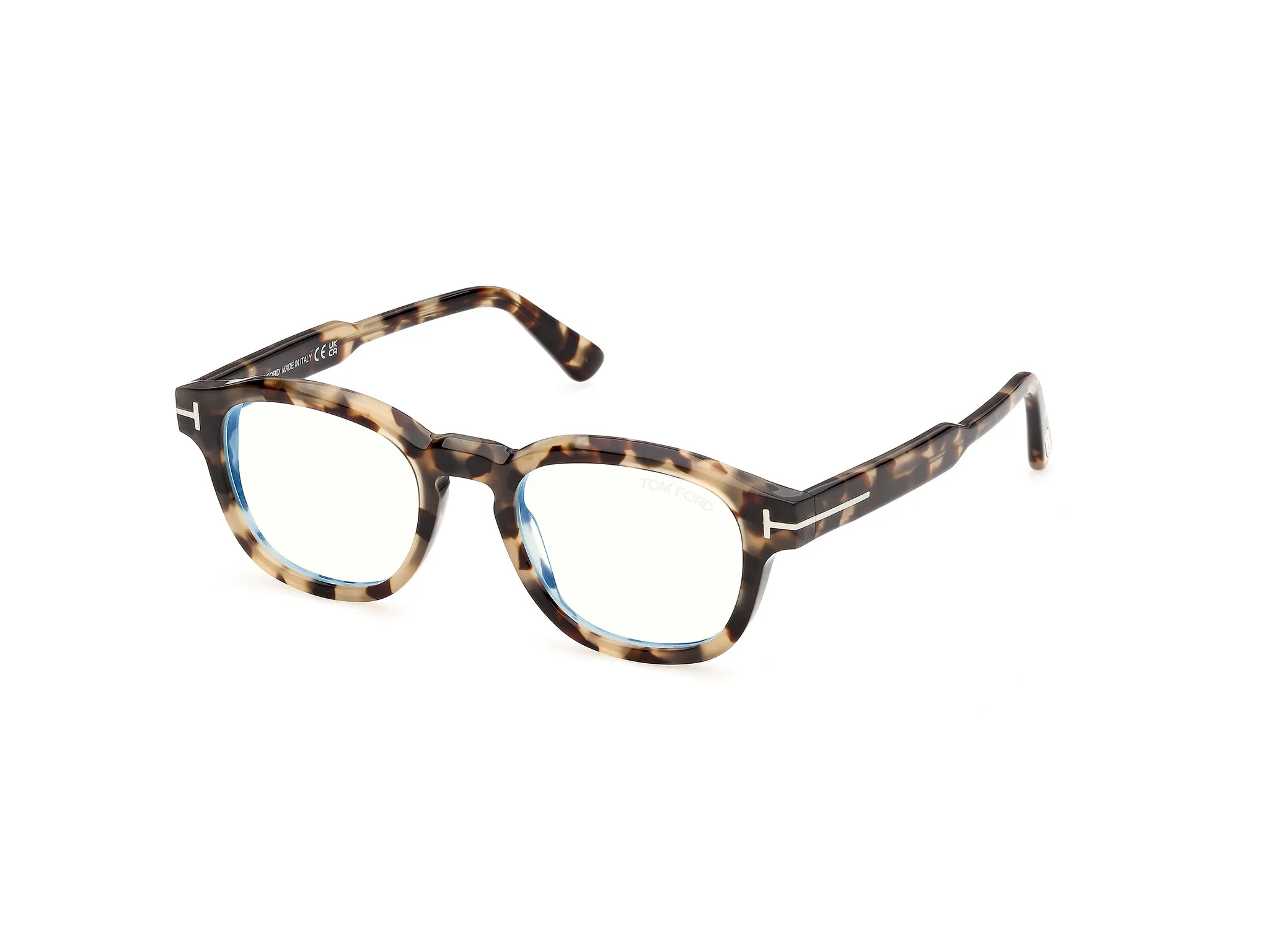 TOM FORD FT6181-B 55 Montature da vista Acetato Havana Rotonda Normale - immagine 1
