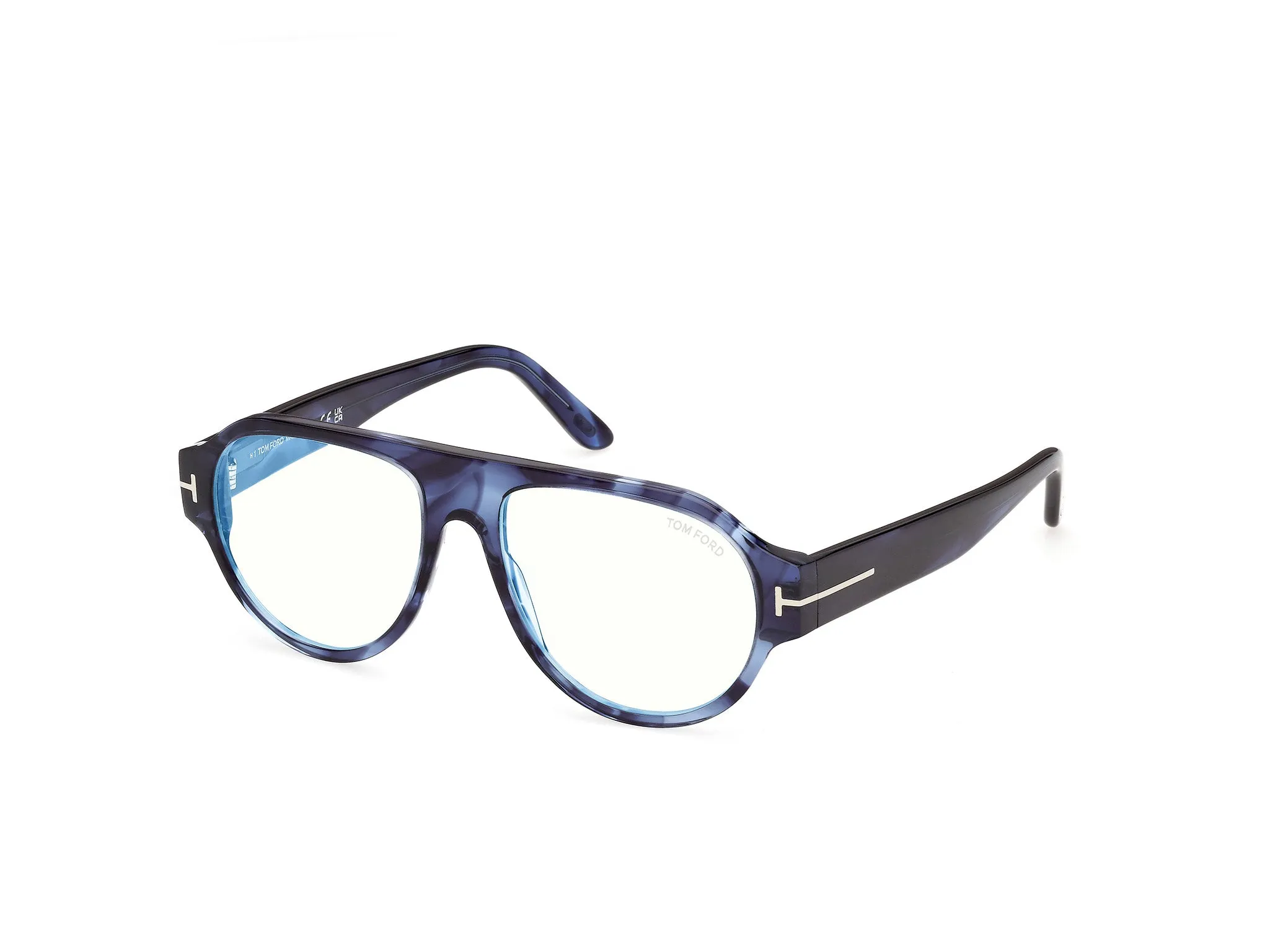 TOM FORD FT6178-B 55 Montature da vista Acetato Havana Pilot Normale - immagine 1