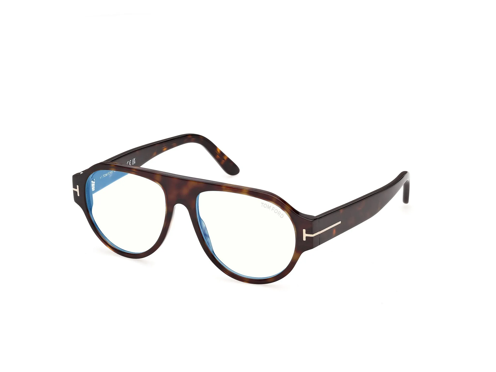 TOM FORD FT6178-B 52 Montature da vista Acetato Havana Pilot Normale - immagine 1