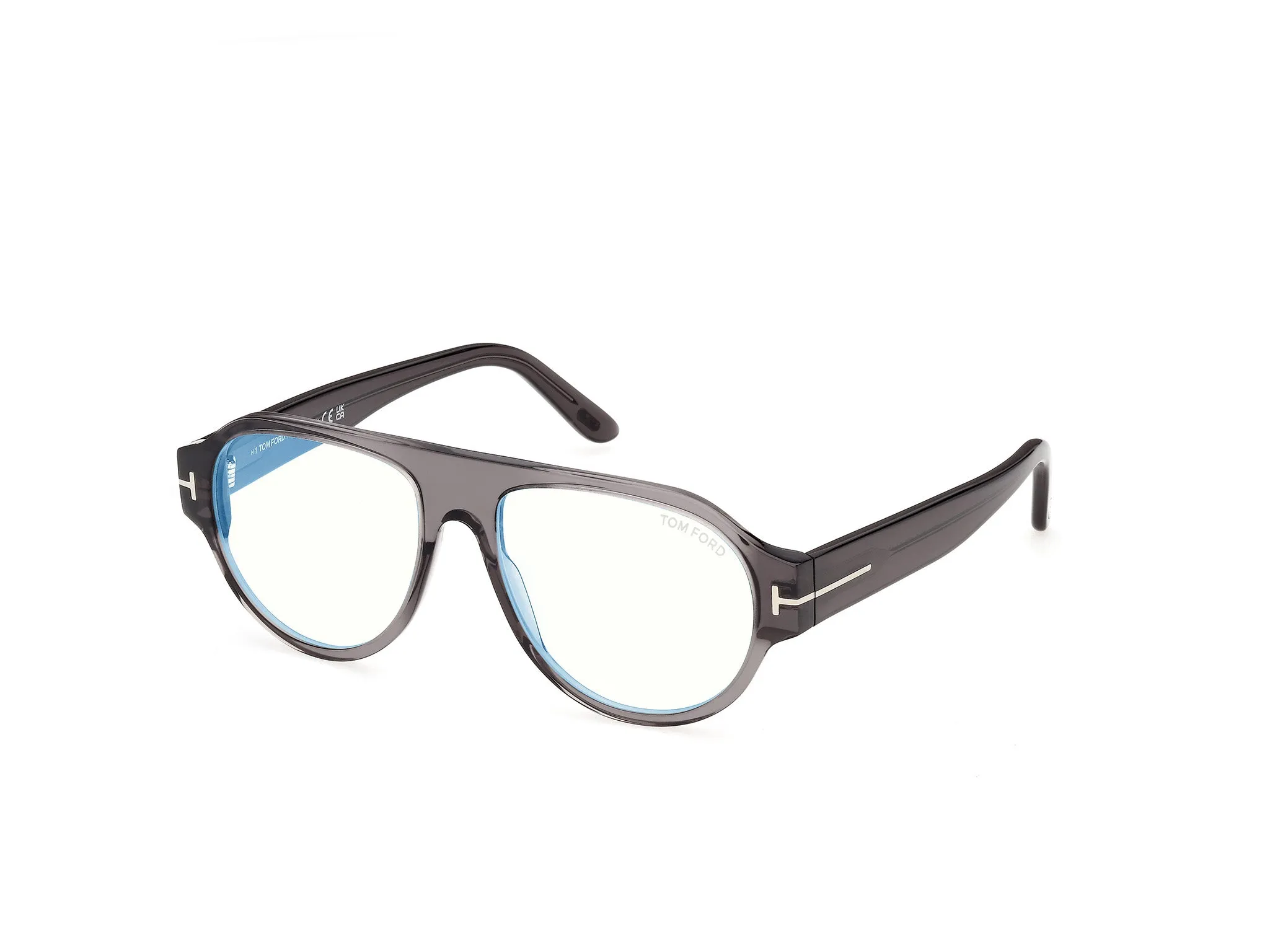 TOM FORD FT6178-B 20 Montature da vista Acetato Grigio Pilot Normale - immagine 1
