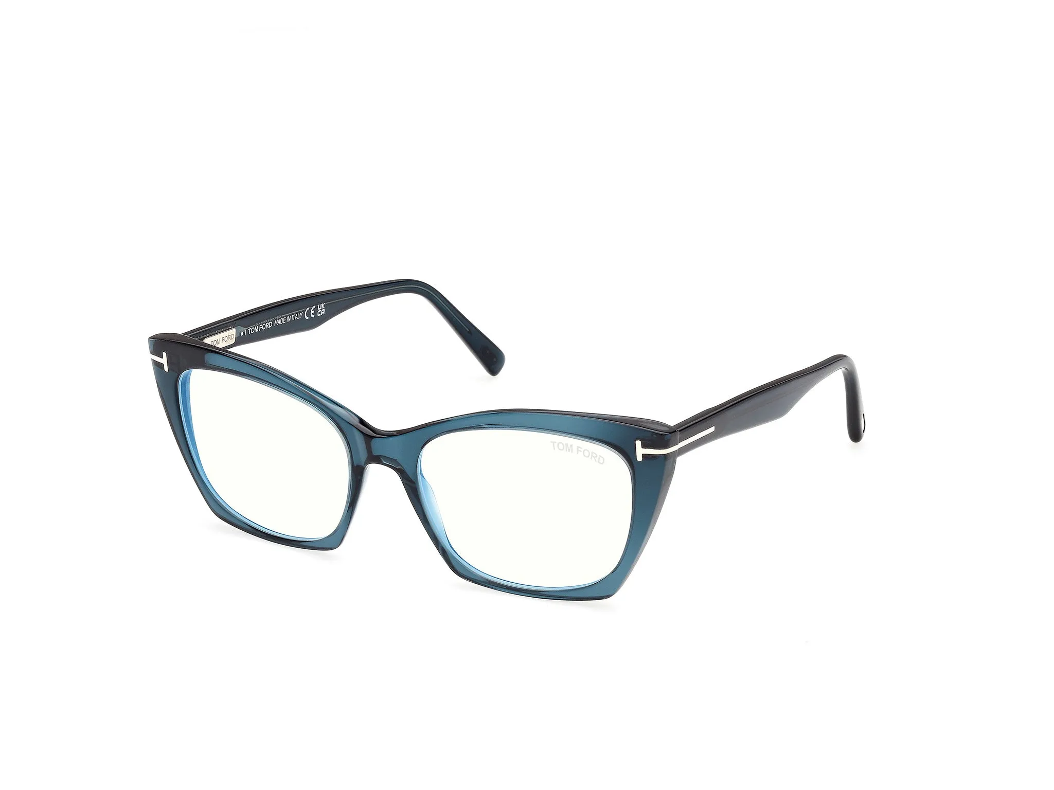 TOM FORD FT5709-B 87 Montature da vista Acetato Blu Cat Eye Normale - immagine 1