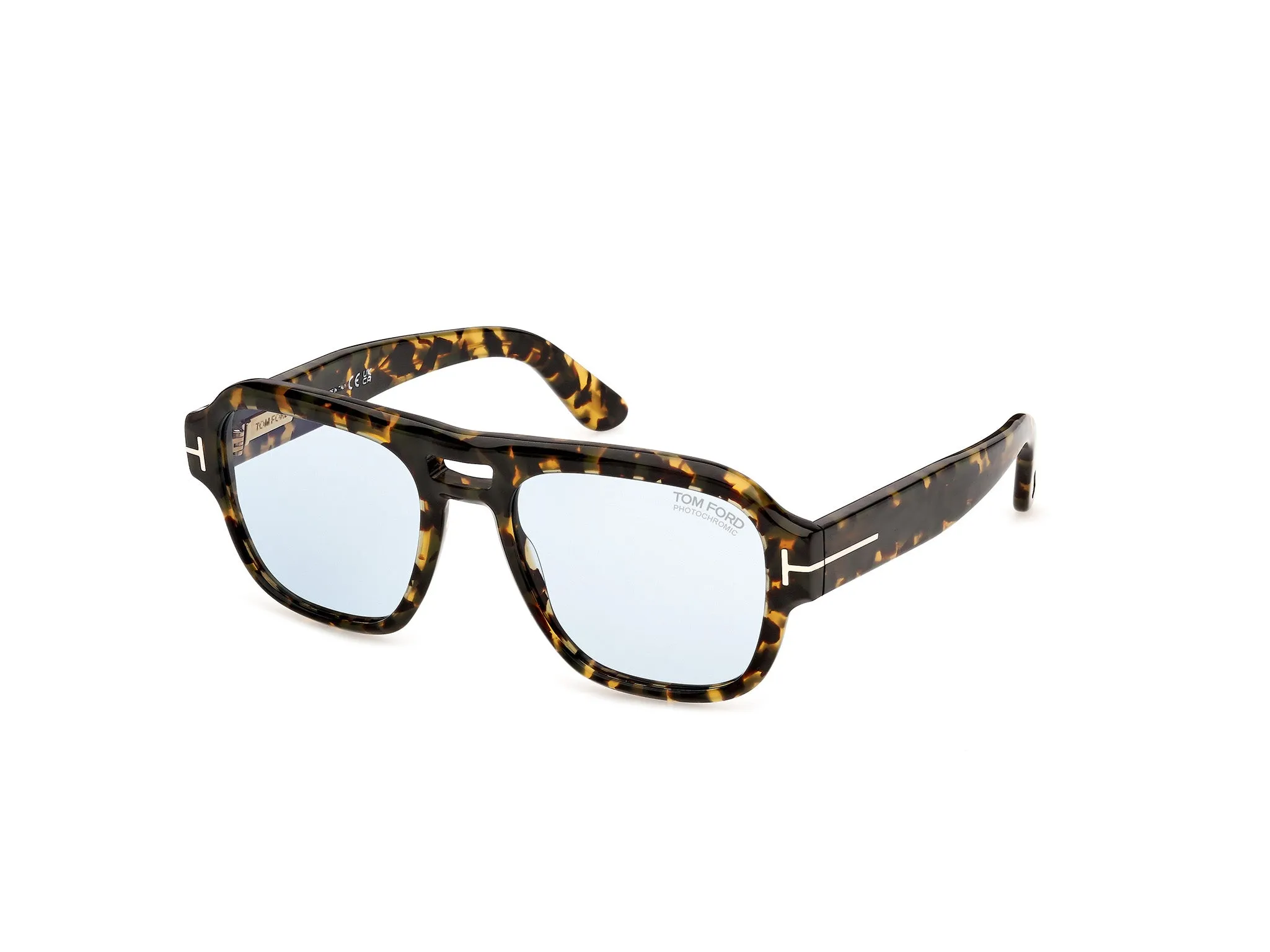 TOM FORD FT1484 MASON-02 56V Occhiali da sole Acetato Havana Blu Squadrata Fotocromatiche - immagine 1