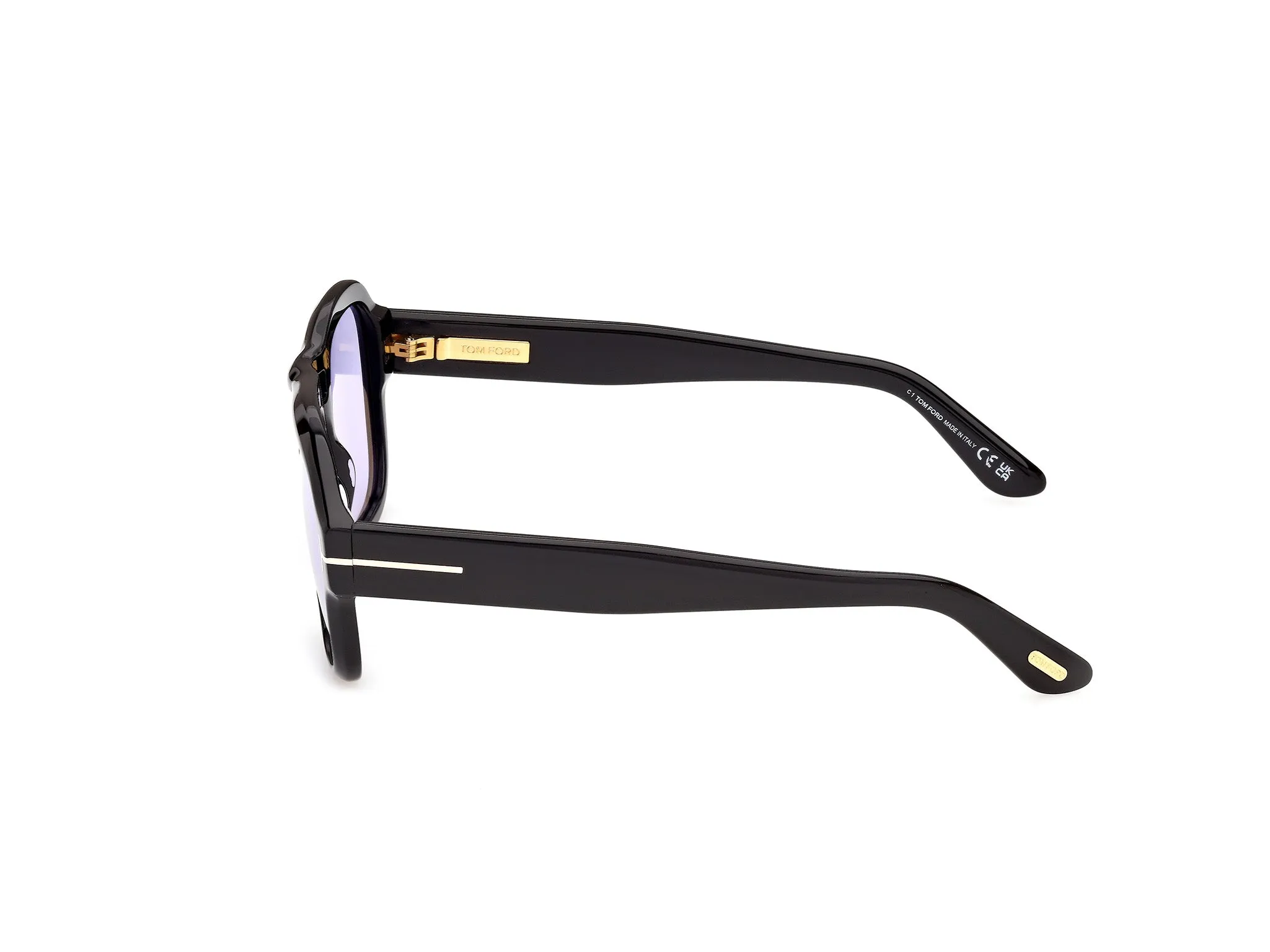 TOM FORD FT1484 MASON-02 01Y Occhiali da sole Acetato Nero Viola Squadrata Normale - immagine 3