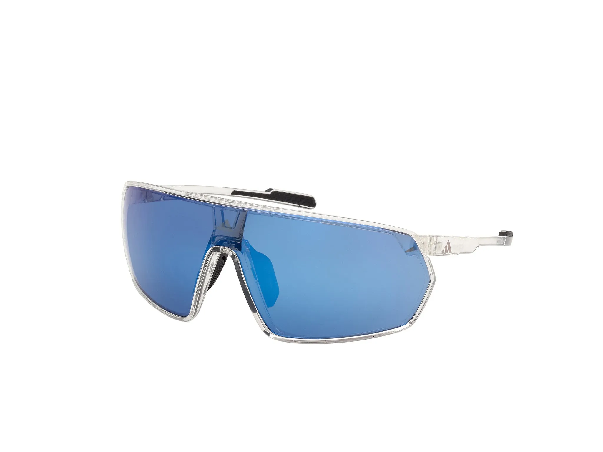 Adidas Sport SP0088 26X Occhiali da sole Iniettato Trasparente Blu Maschera Normale - immagine 1