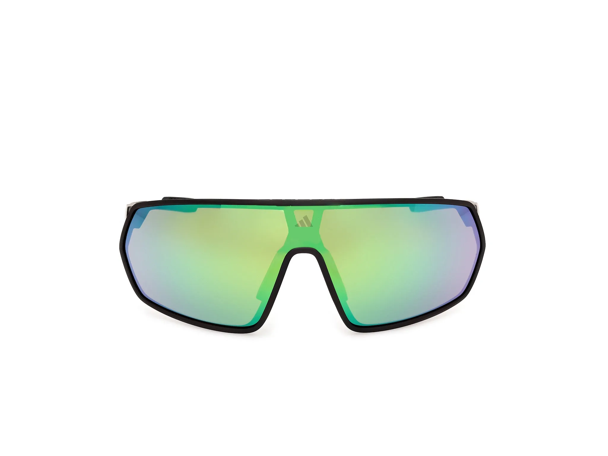 Adidas Sport SP0088 02Q Occhiali da sole Iniettato Nero Verde Maschera Normale - immagine 2