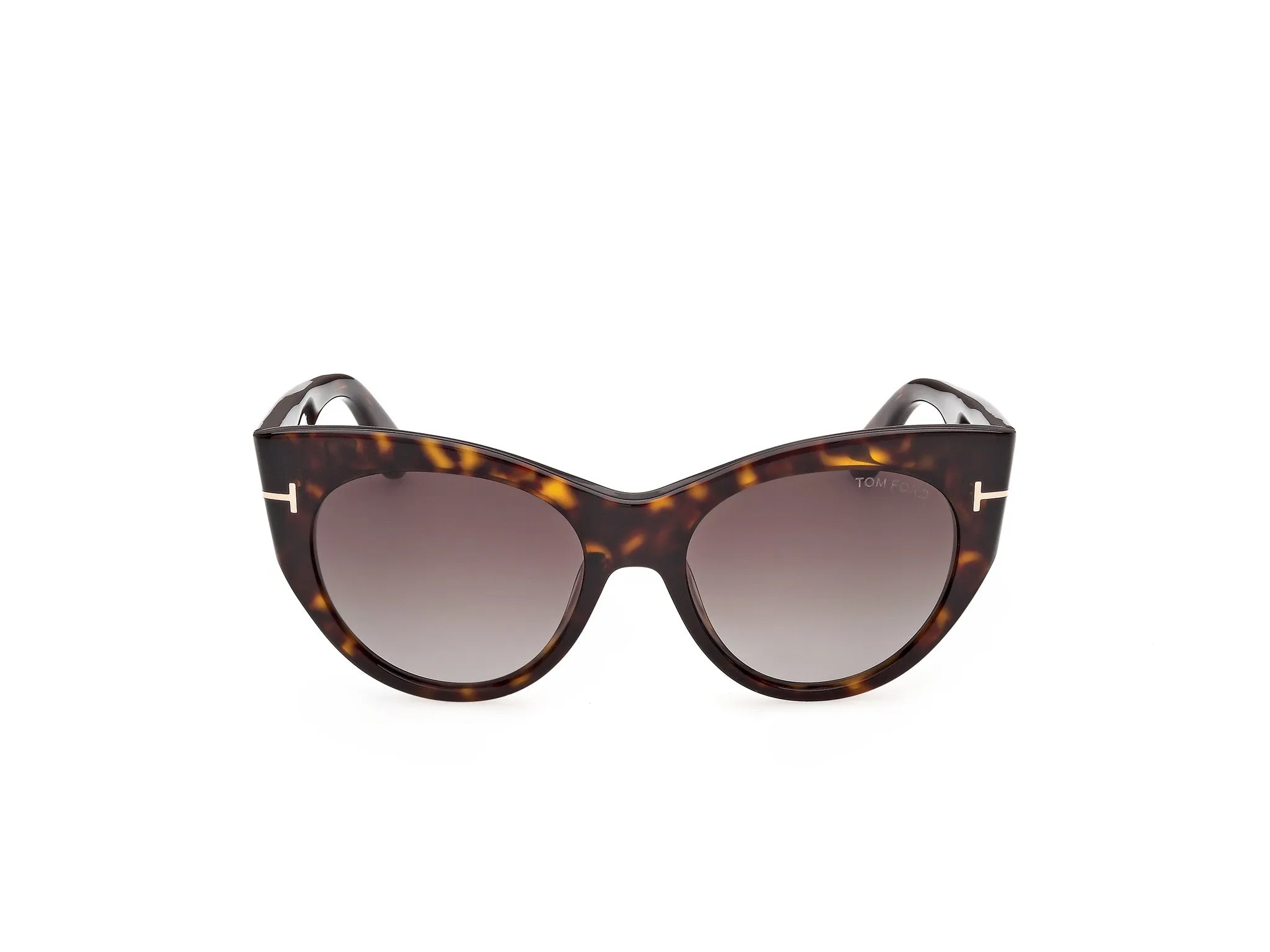 TOM FORD FT1416 KRISTEN-02 52F Occhiali da sole Acetato Havana Marrone Rotonda Normale - immagine 2